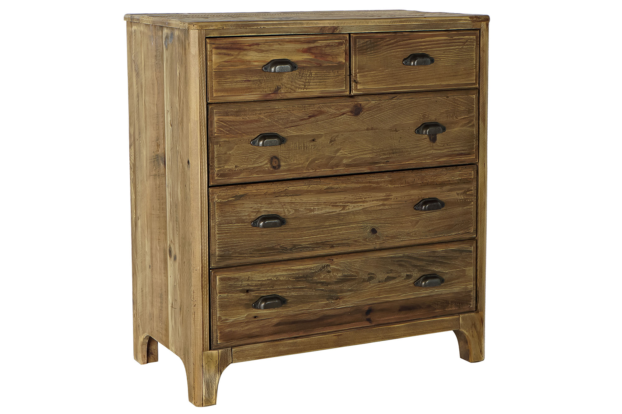 Cajonera madera reciclada 90x48x100 natural