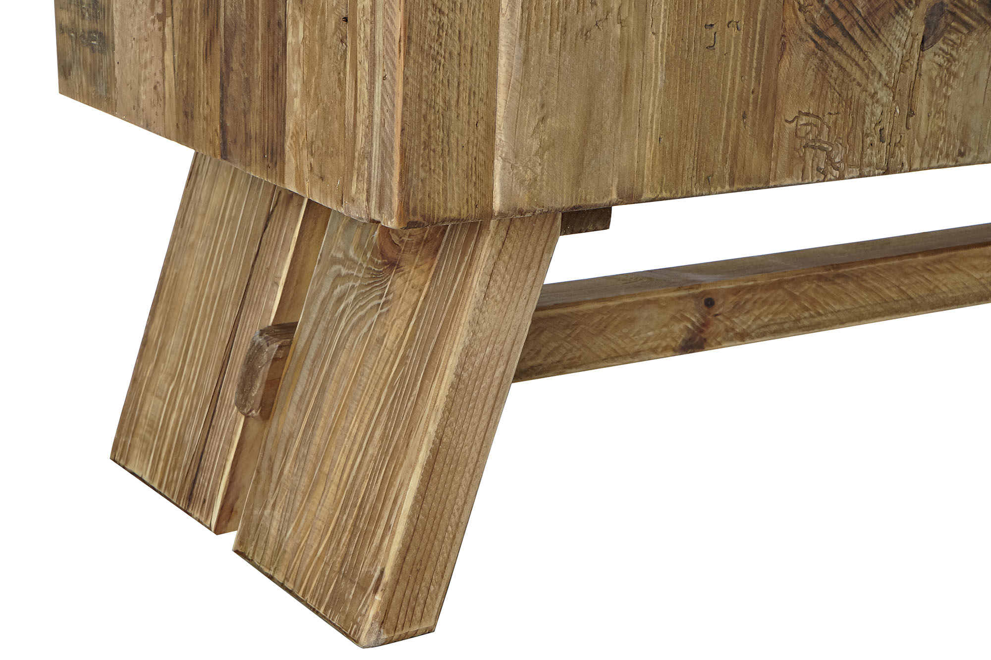 Mueble tv madera reciclada 180x45x60 natural