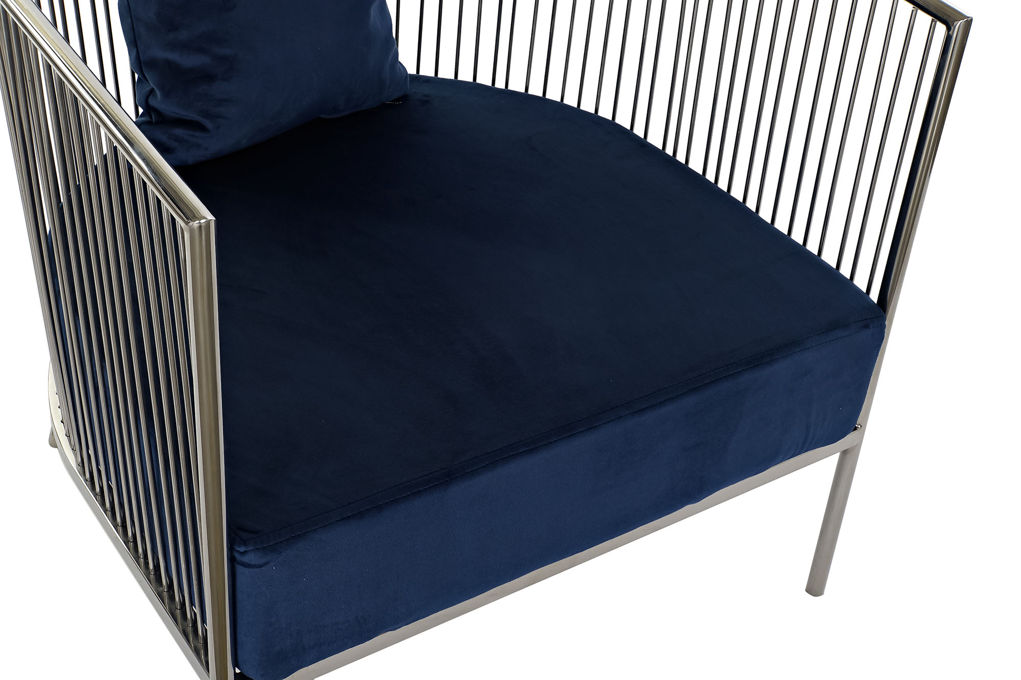 Butaca acero poliester 66x69x70 azul marino