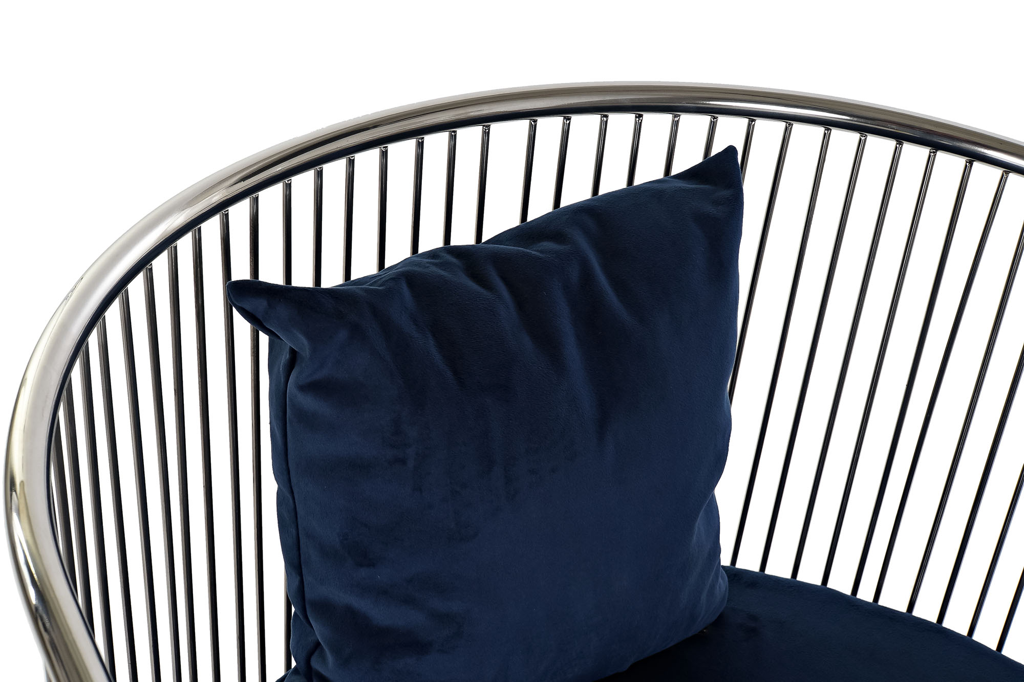 Butaca acero poliester 66x69x70 azul marino