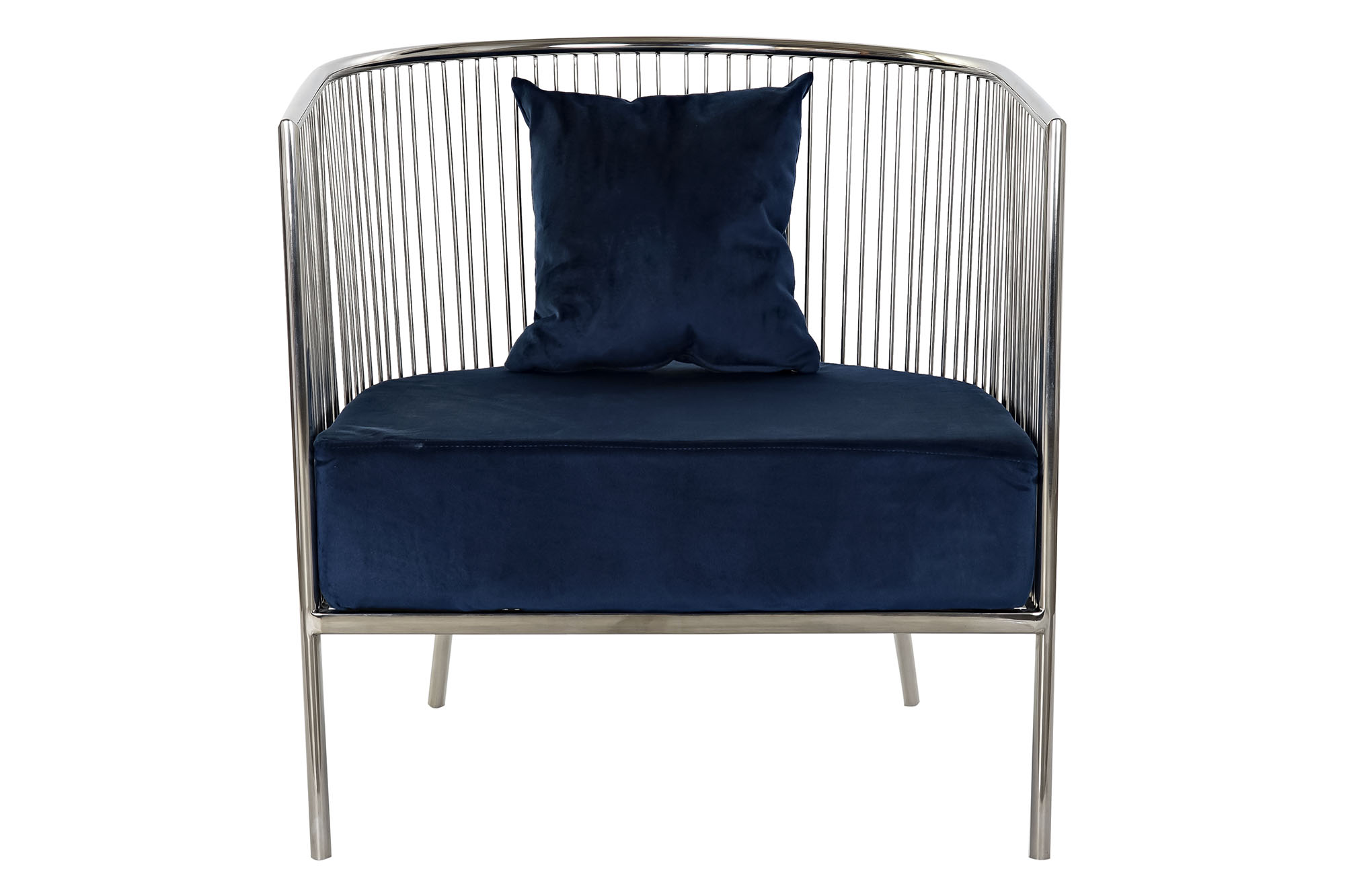 Butaca acero poliester 66x69x70 azul marino