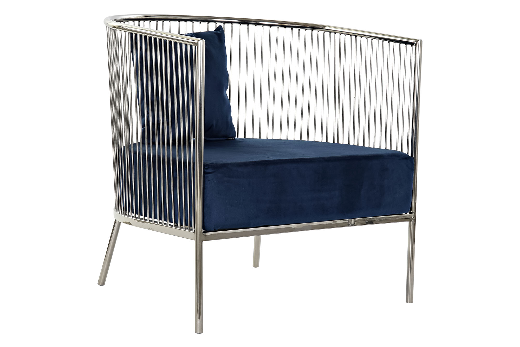 Butaca acero poliester 66x69x70 azul marino