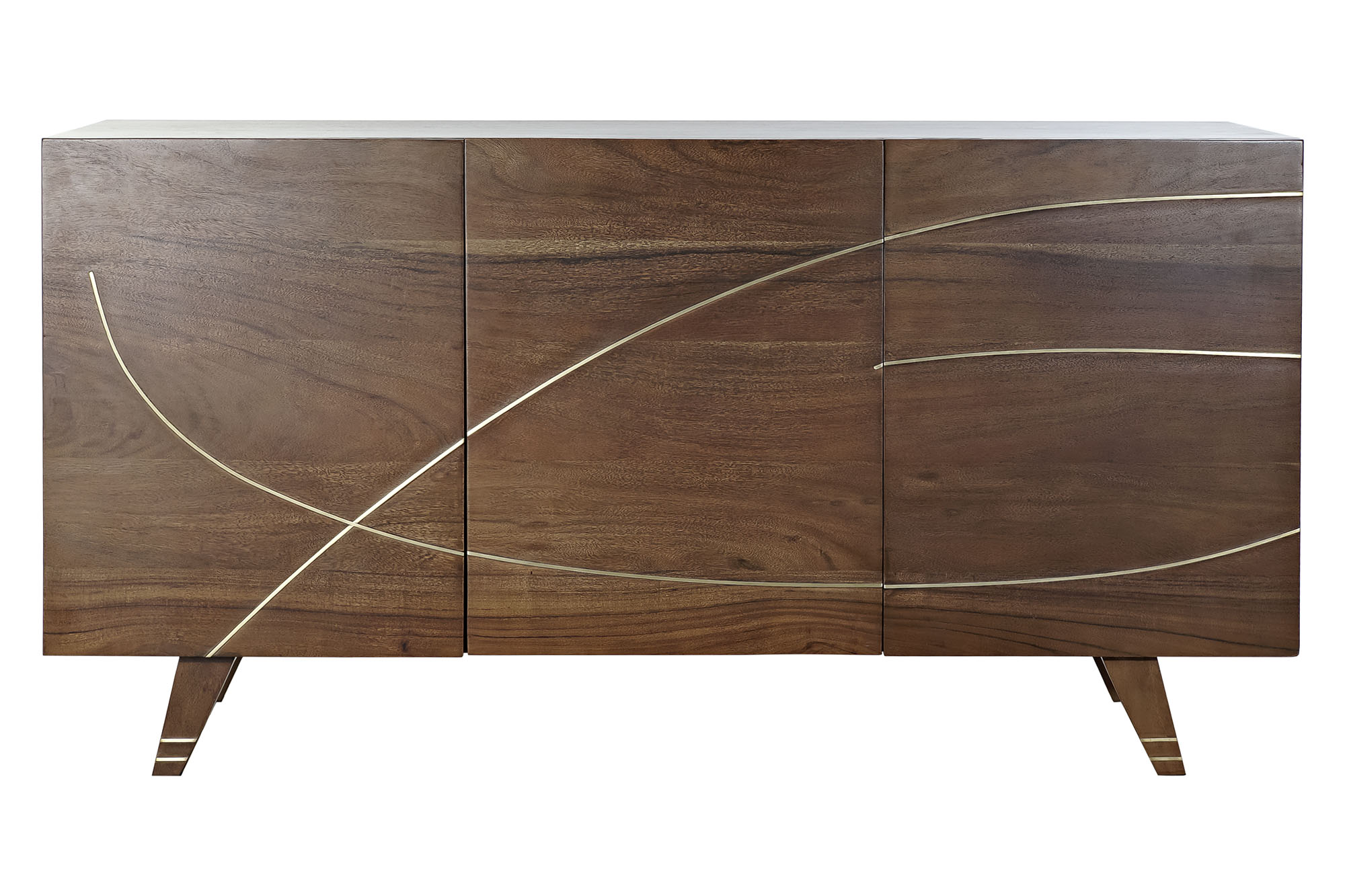 Buffet acacia 145x41x76 marron oscuro