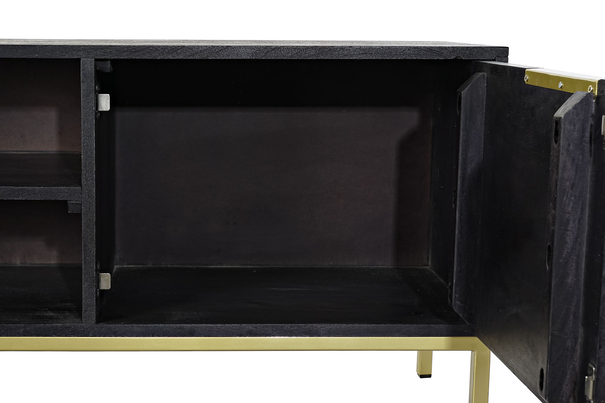 Mueble tv mango metal 147x38x51 negro