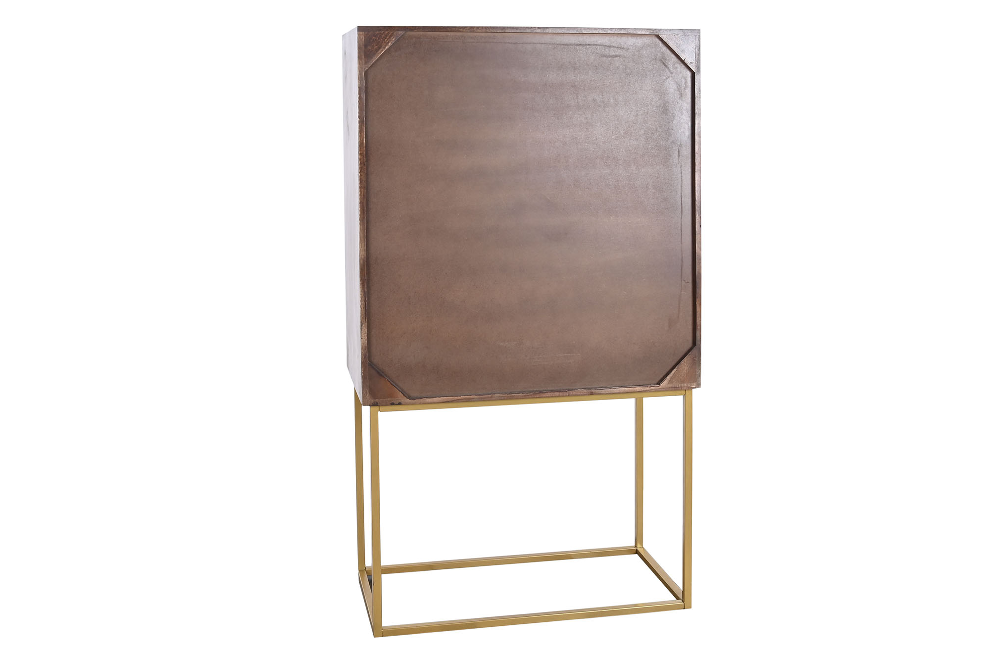 Aparador mango metal 84x43x152 marron oscuro