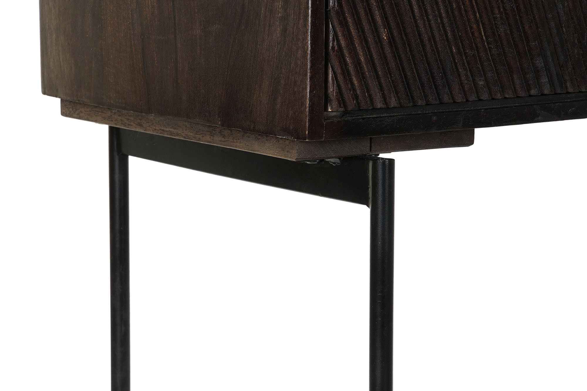 Aparador mango metal 84x43x153,5 marron oscuro