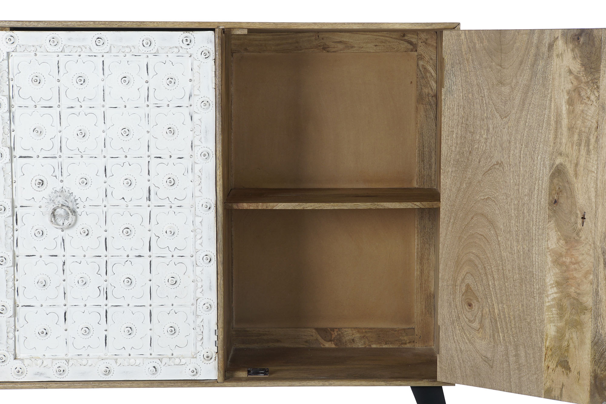 Buffet mango 165x45x100 envejecido blanco