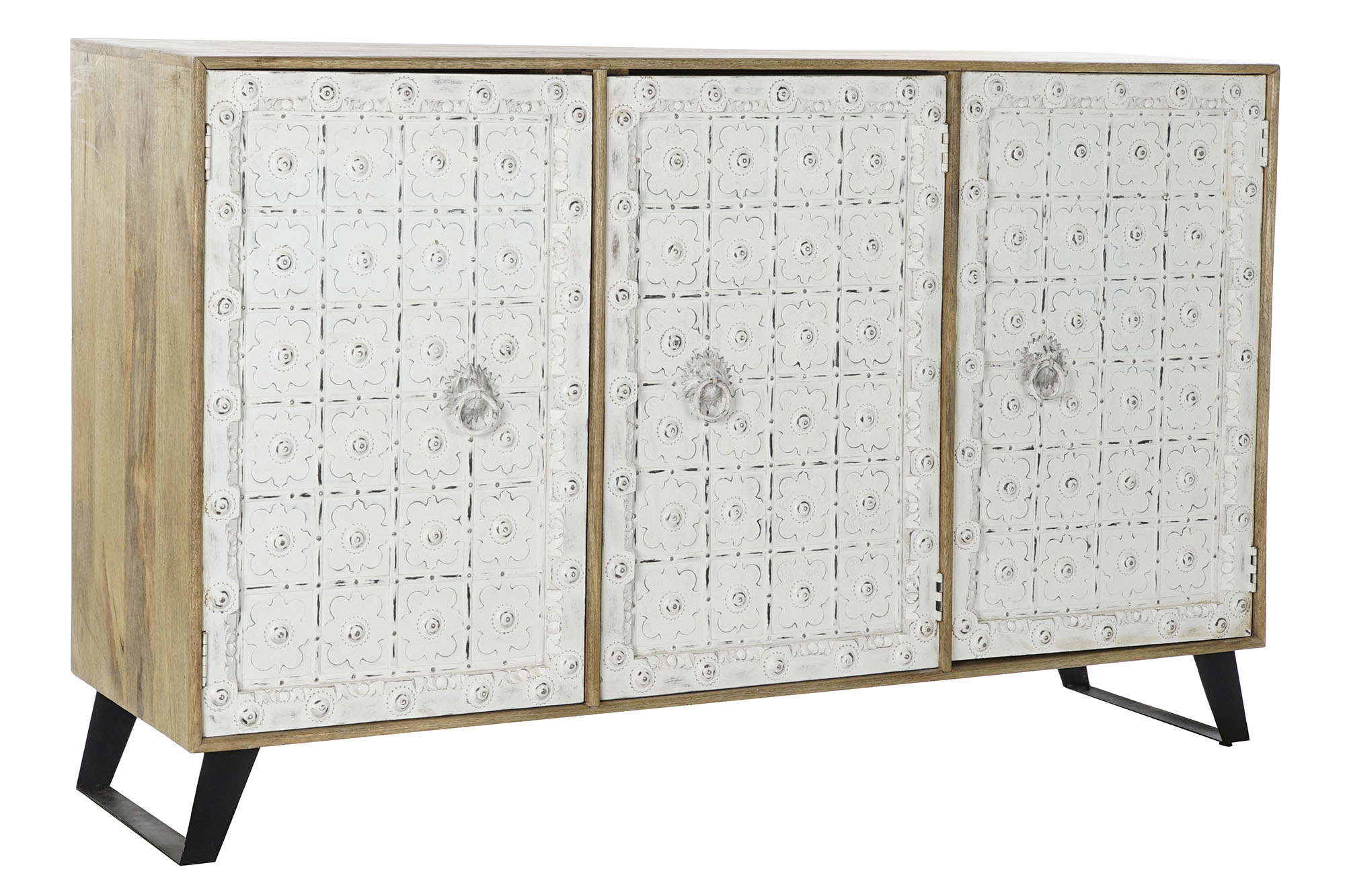 Buffet mango 165x45x100 envejecido blanco