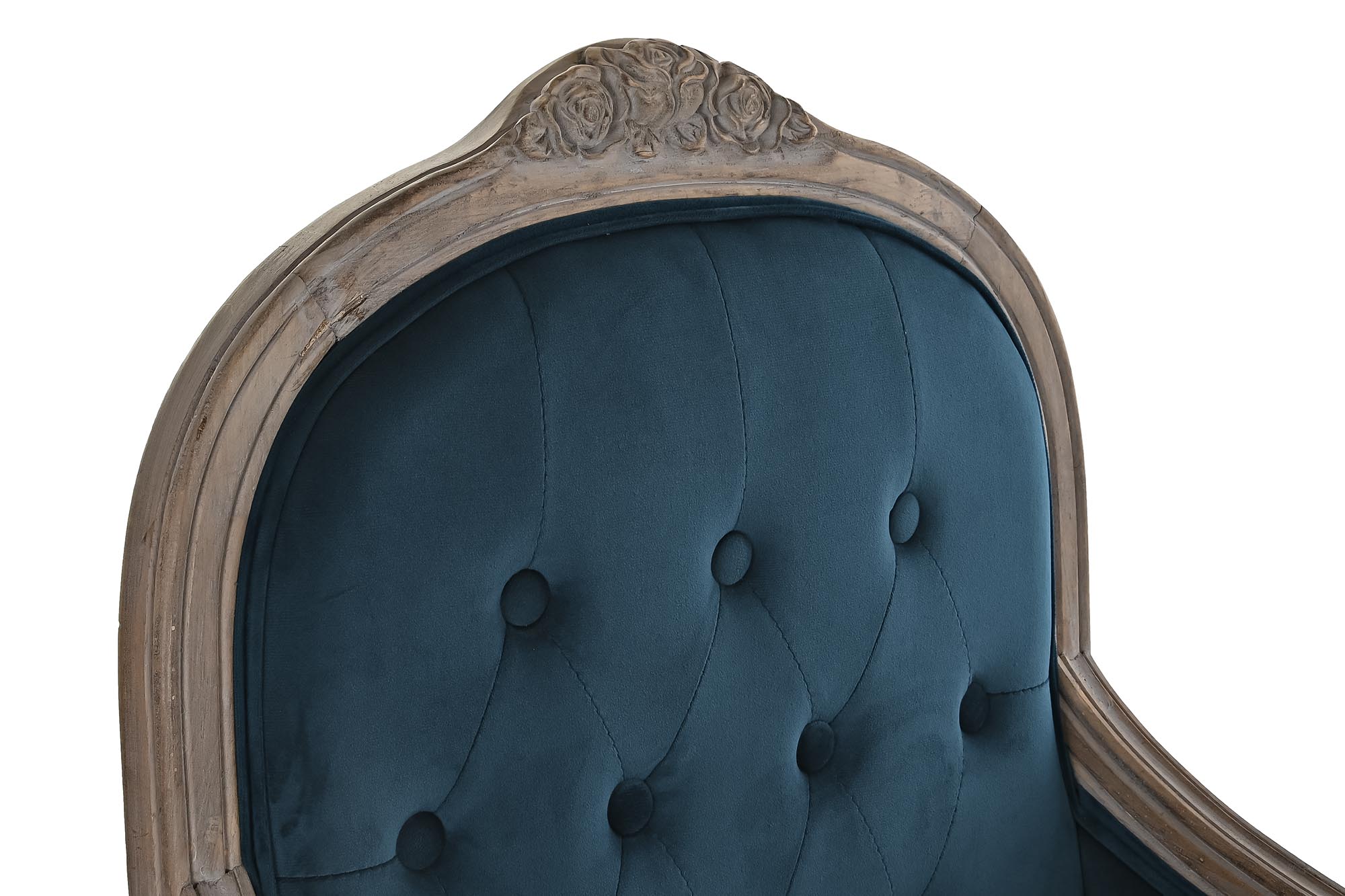 Butaca lino rubberwood 62x55x100 turquesa