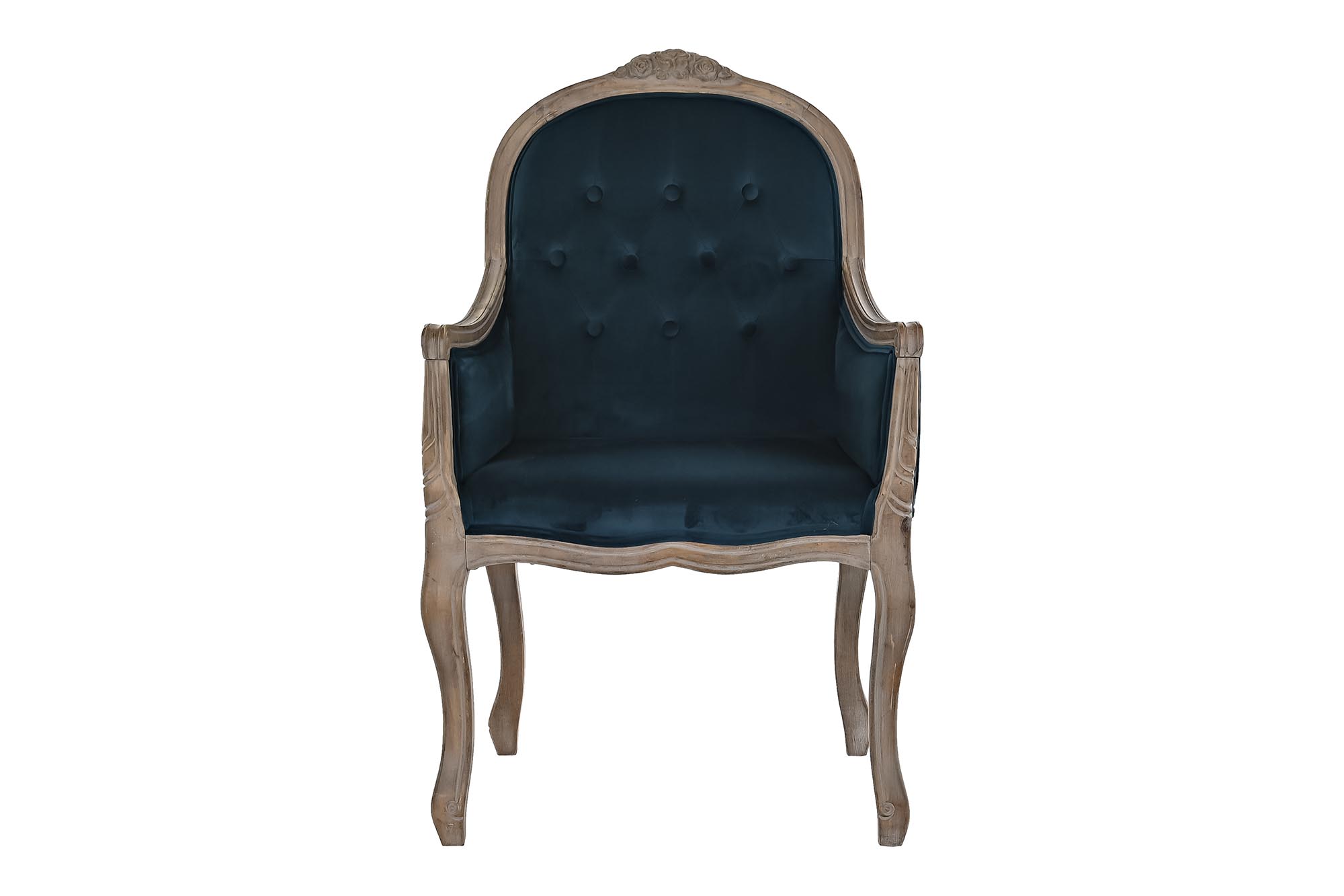 Butaca lino rubberwood 62x55x100 turquesa