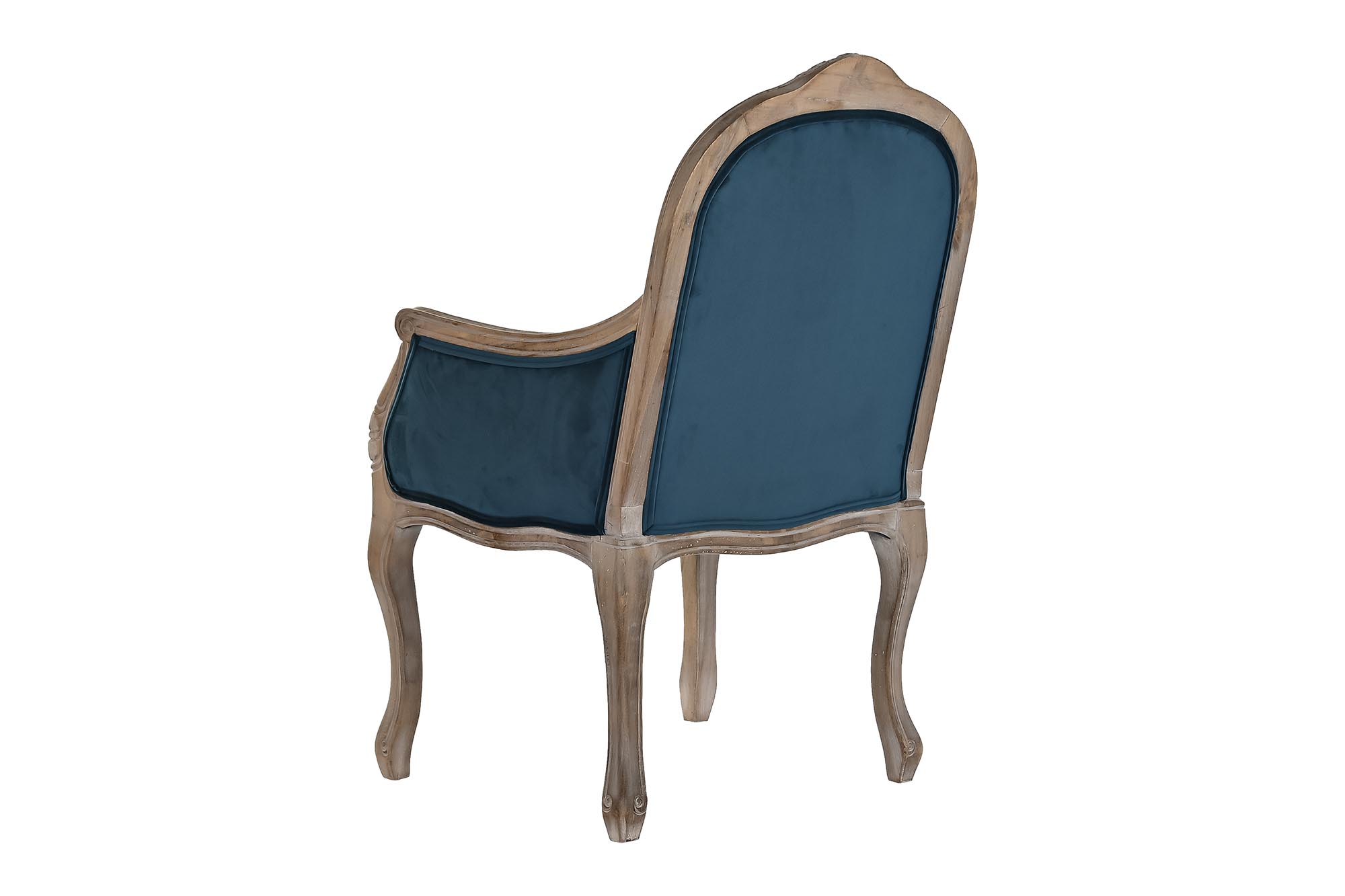Butaca lino rubberwood 62x55x100 turquesa