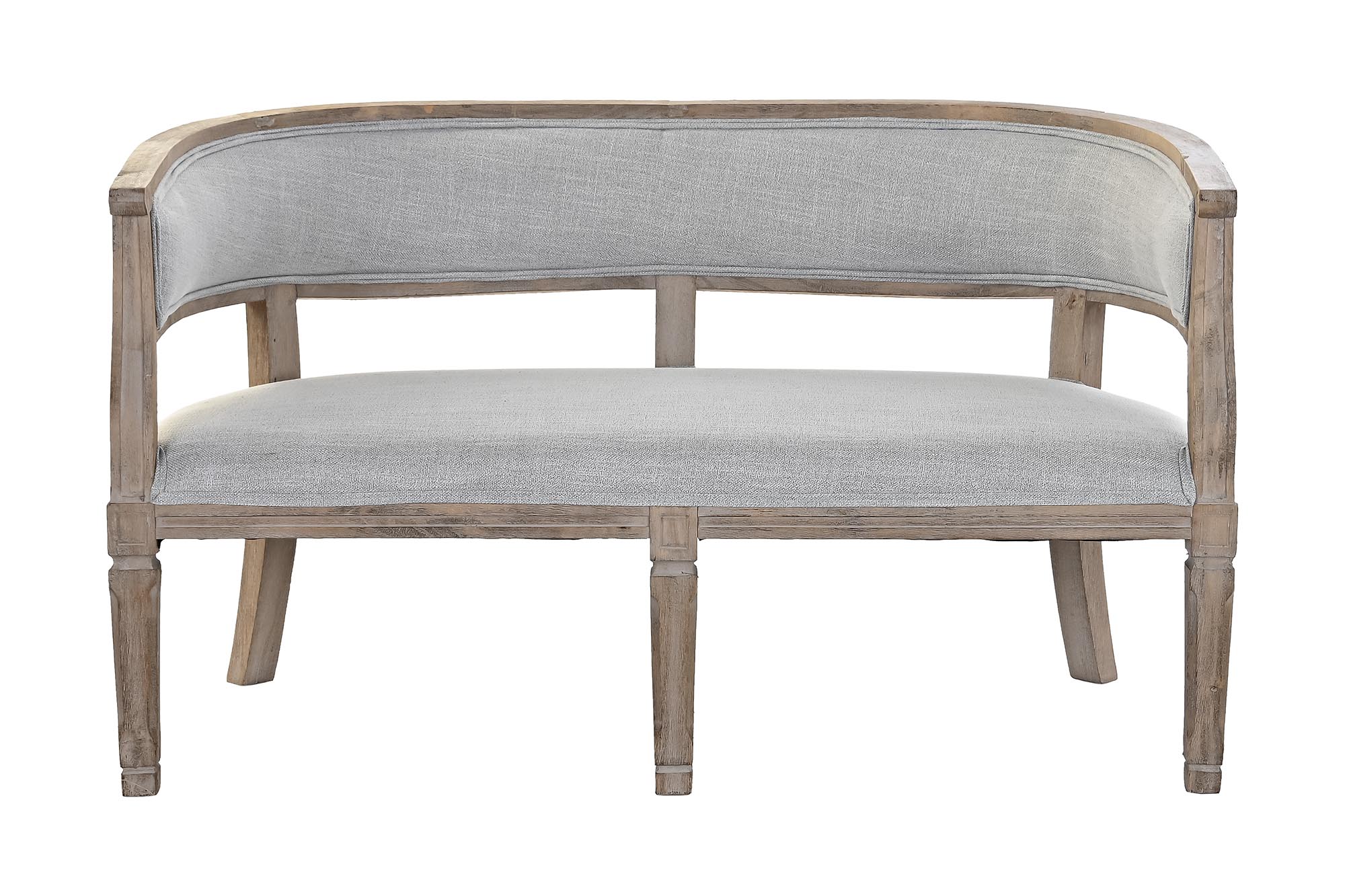 Sofa poliester rubberwood 120x68x72 gris claro