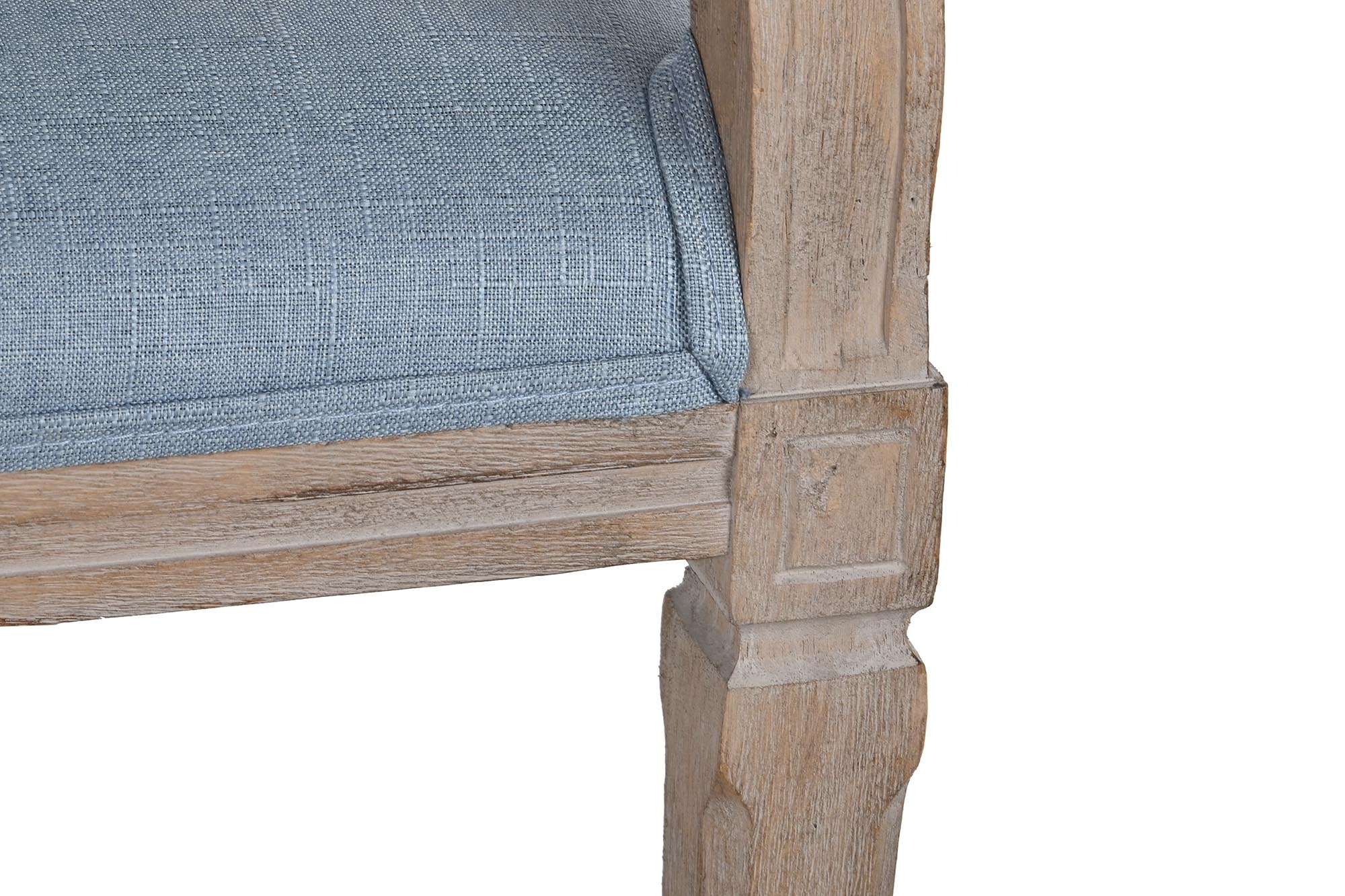 Sofa poliester rubberwood 122x69x72 azul
