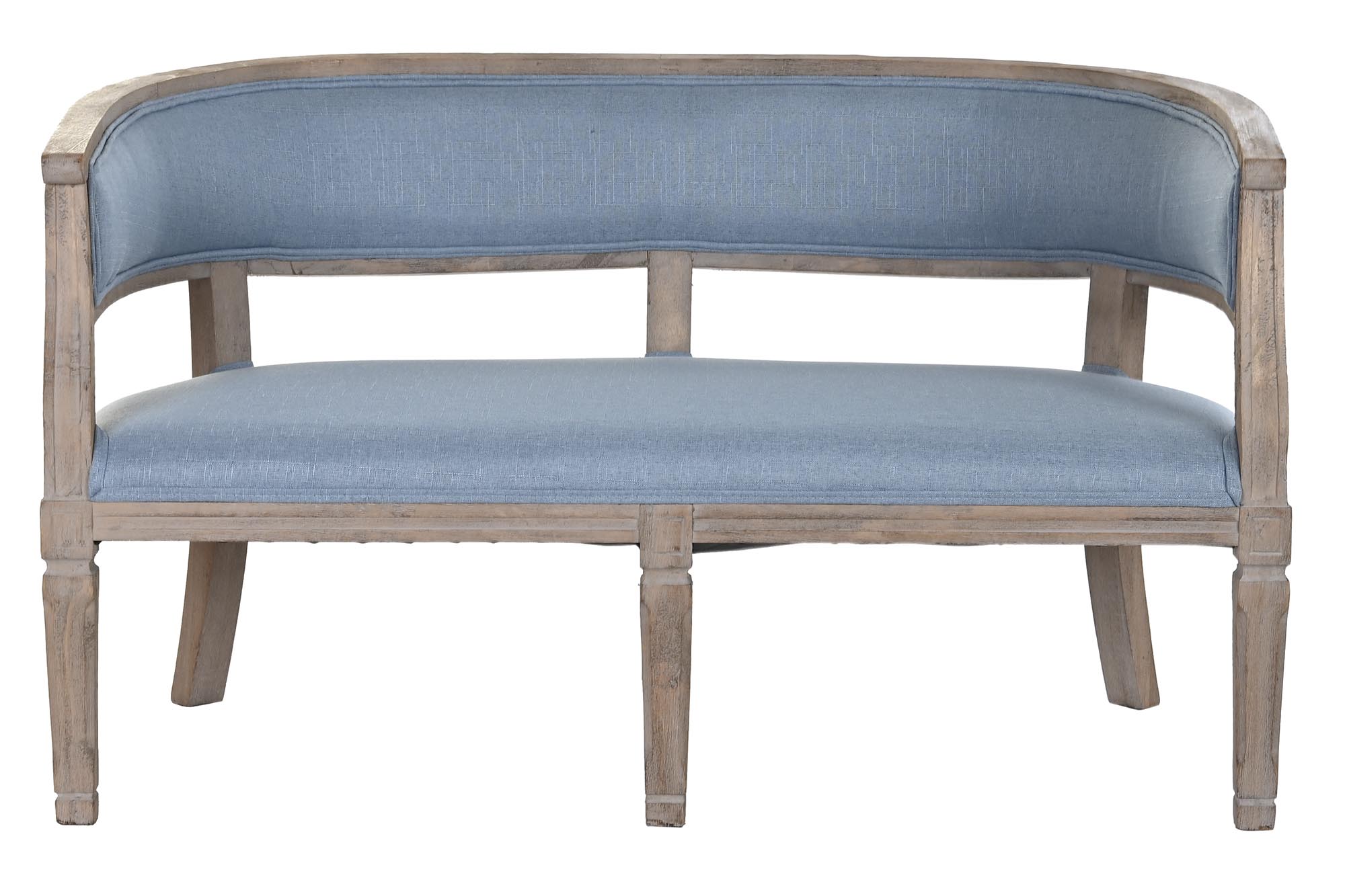 Sofa poliester rubberwood 122x69x72 azul