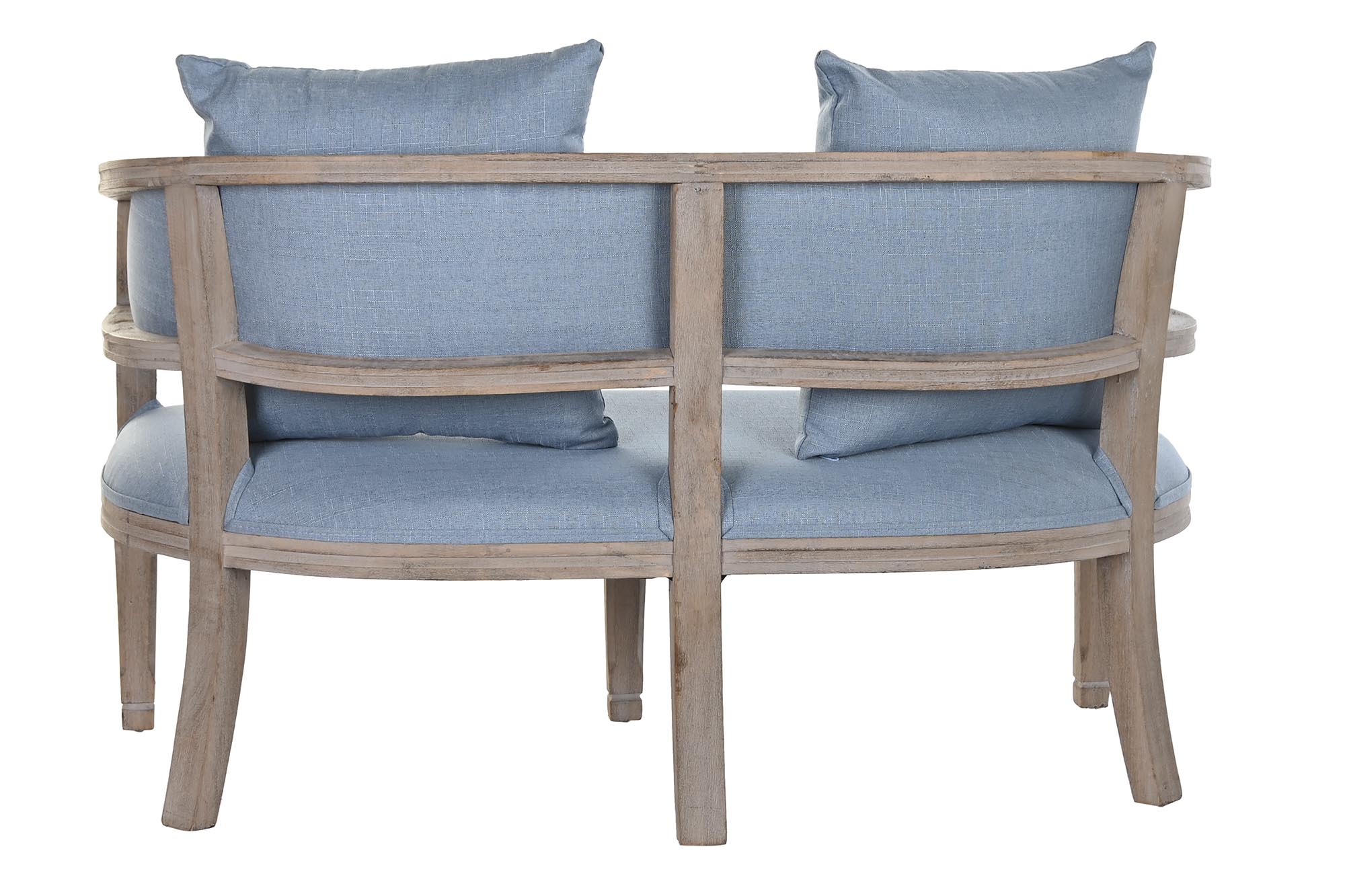 Sofa poliester rubberwood 122x69x72 azul