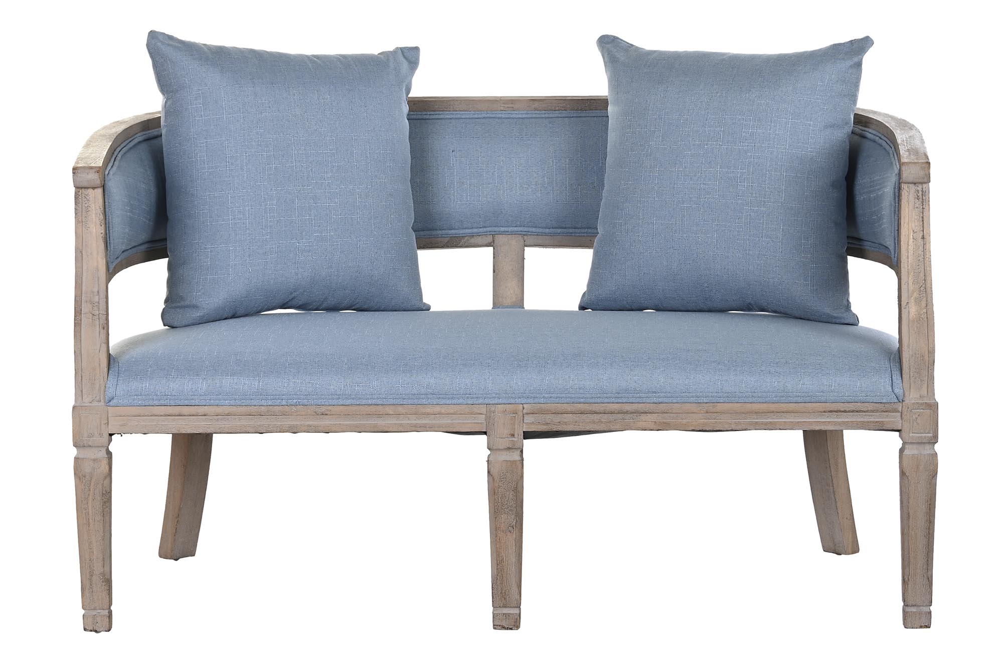 Sofa poliester rubberwood 122x69x72 azul