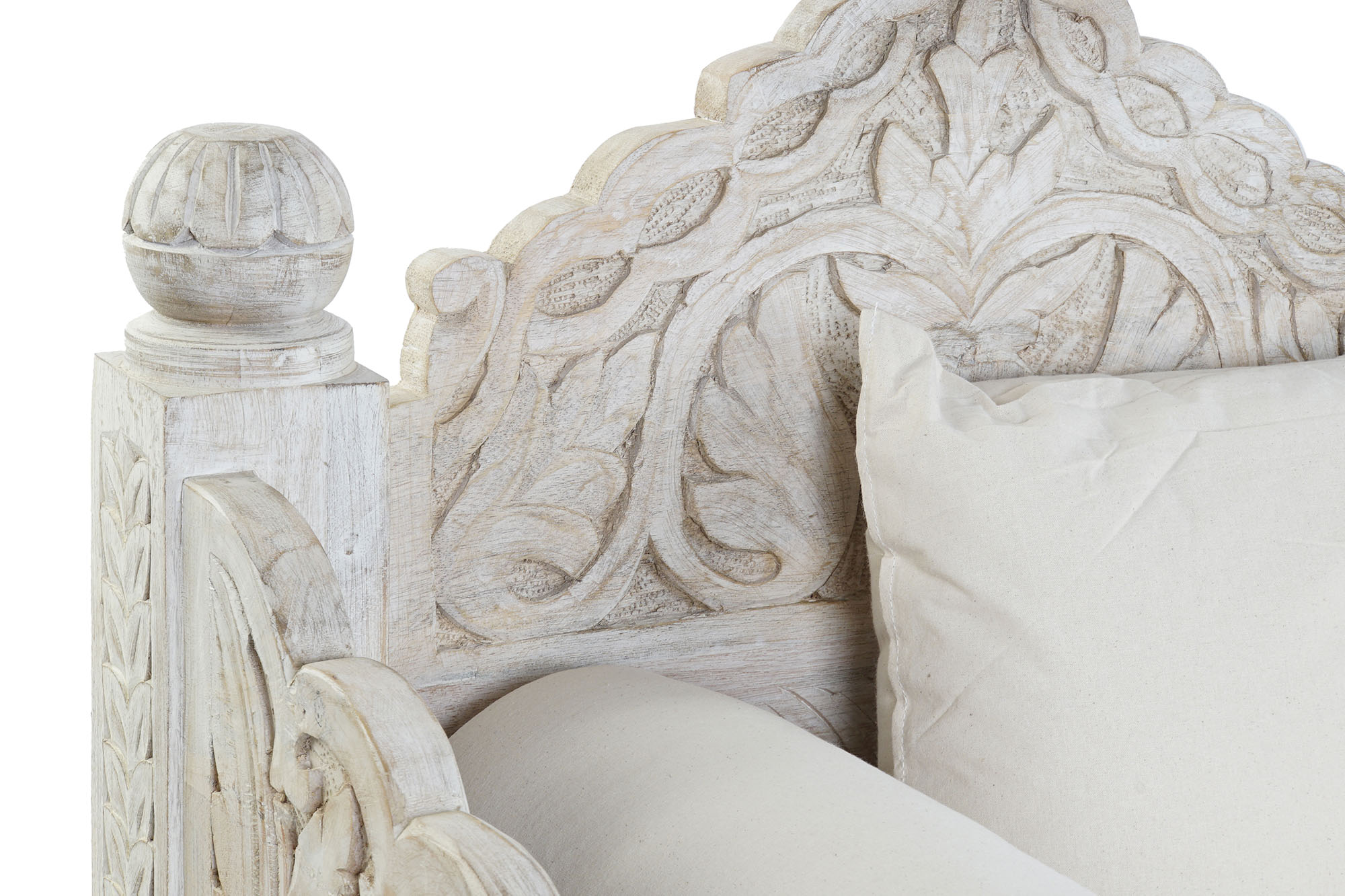 Sofa mango poliester 190x77x90 blanco