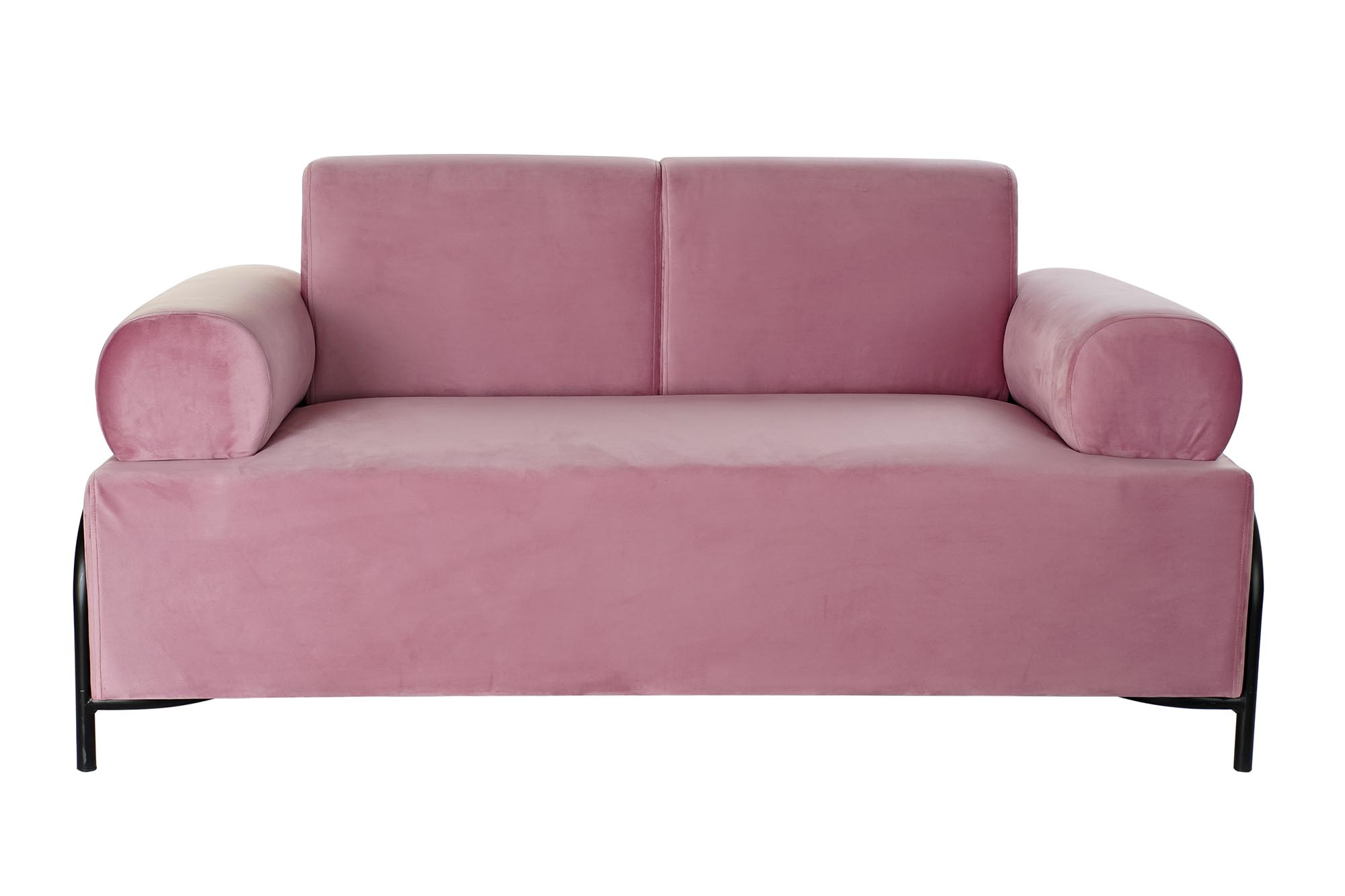 Sofa poliester metal 154x76x76 rosa