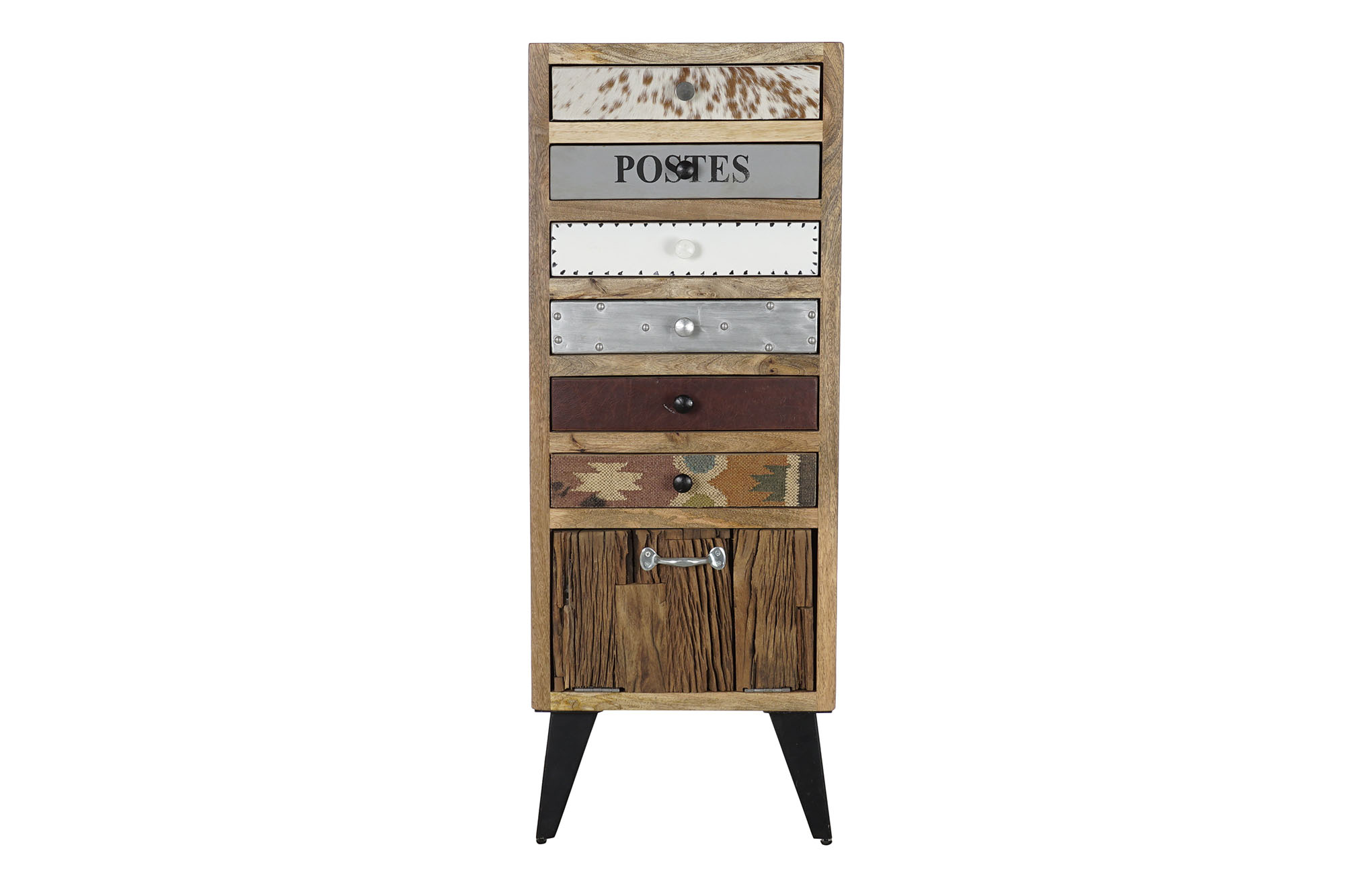 Cajonera mango metal 45x35x120 natural