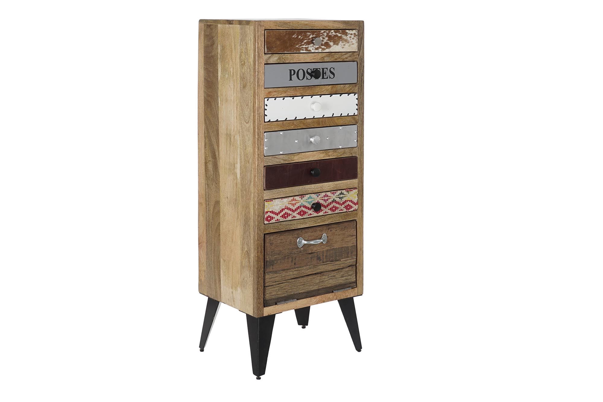 Cajonera mango metal 45x35x120 natural