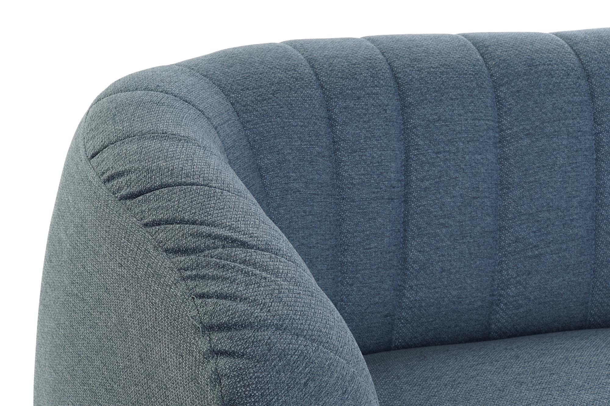 Sofa poliester metal 129x75x73 azul