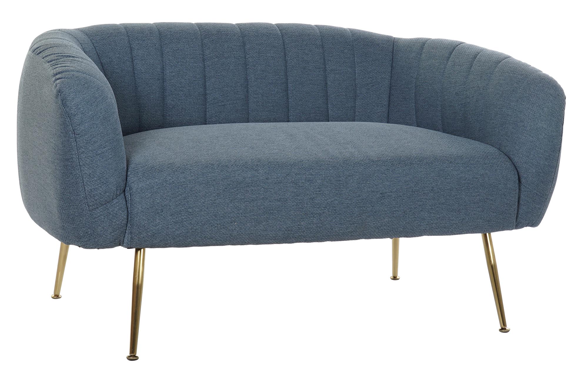 Sofa poliester metal 129x75x73 azul