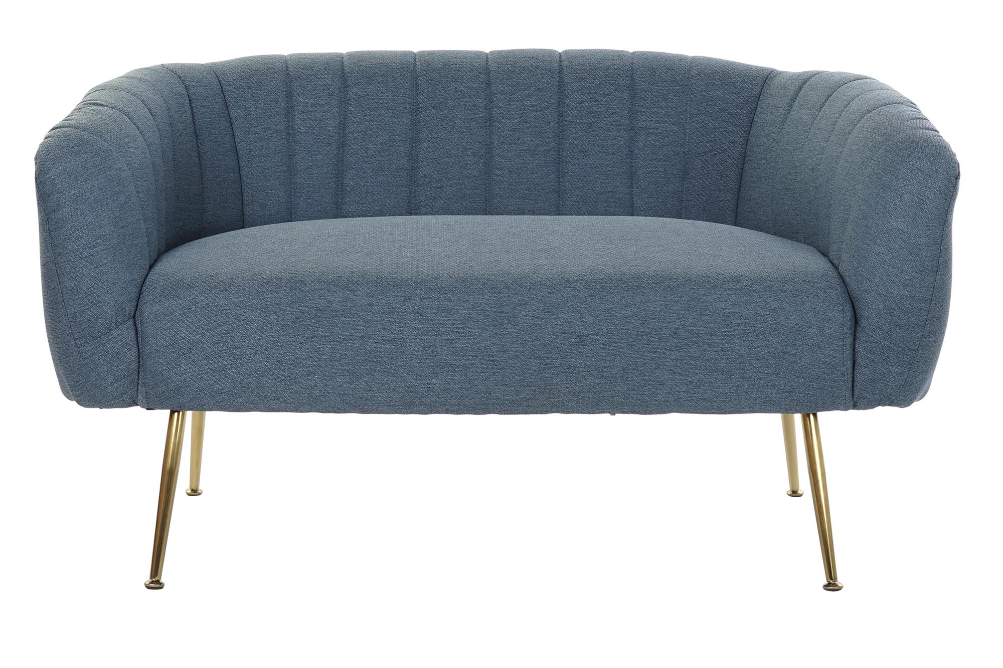 Sofa poliester metal 129x75x73 azul