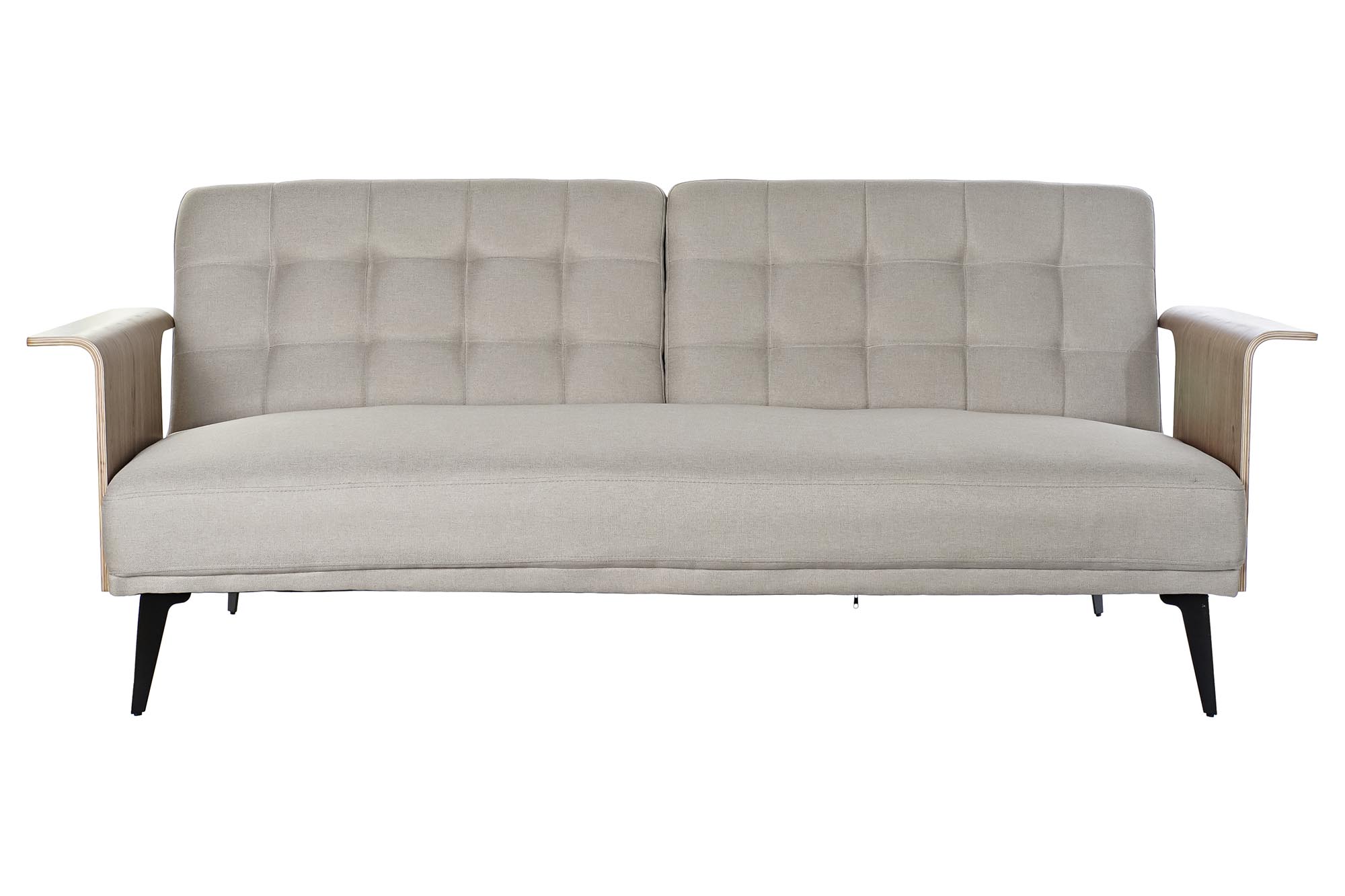 Sofa cama eucalipto metal 203x87x81 beige