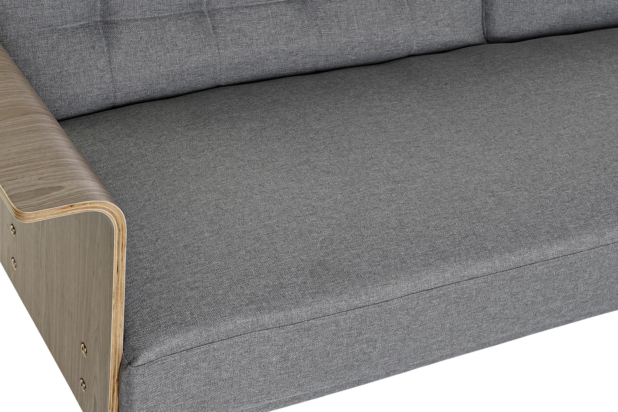 Sofa cama eucalipto metal 203x87x81 gris
