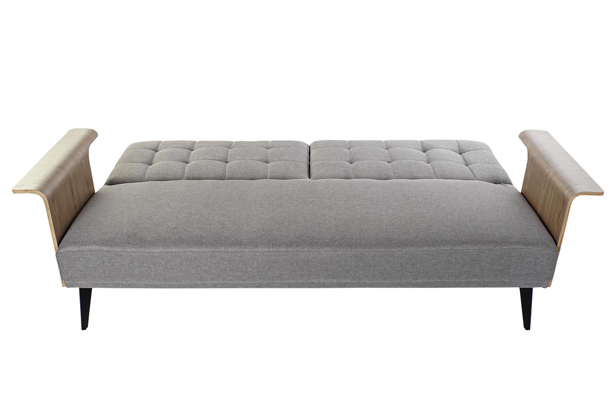 Sofa cama eucalipto metal 203x87x81 gris