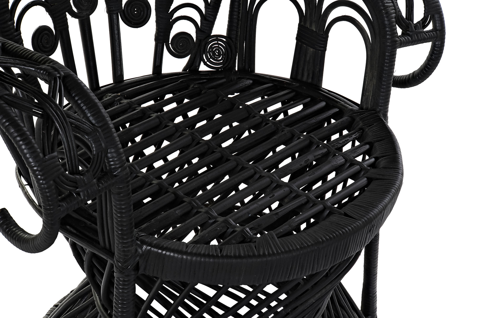 Sillon ratan poliester 96x66x140 negro