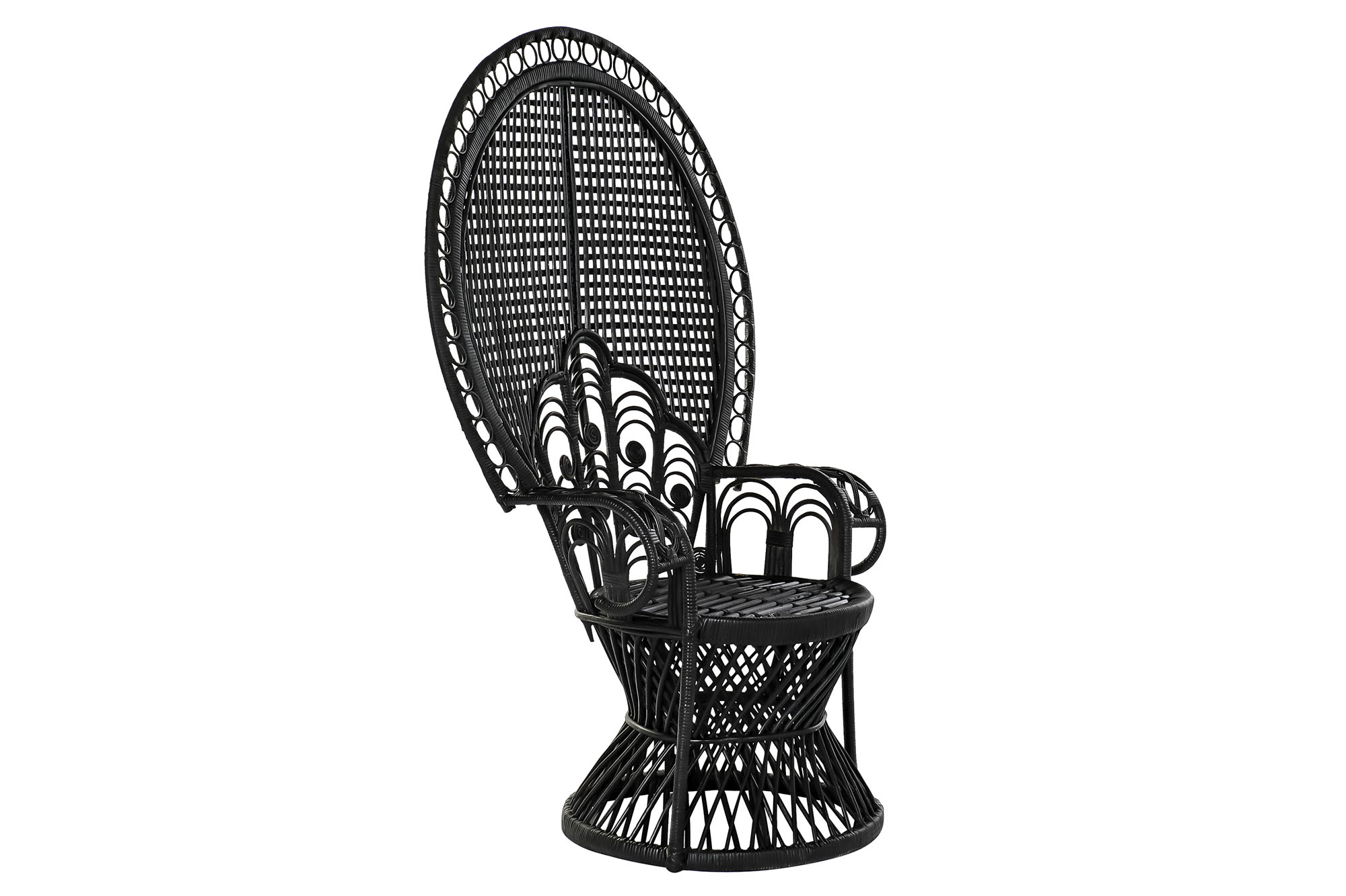Sillon ratan poliester 96x66x140 negro