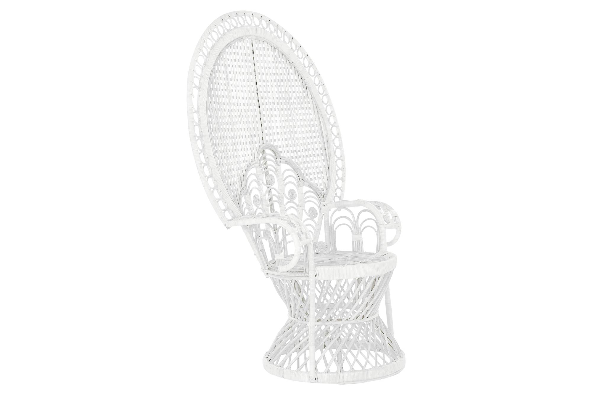 Sillon ratan poliester 96x66x140 blanco
