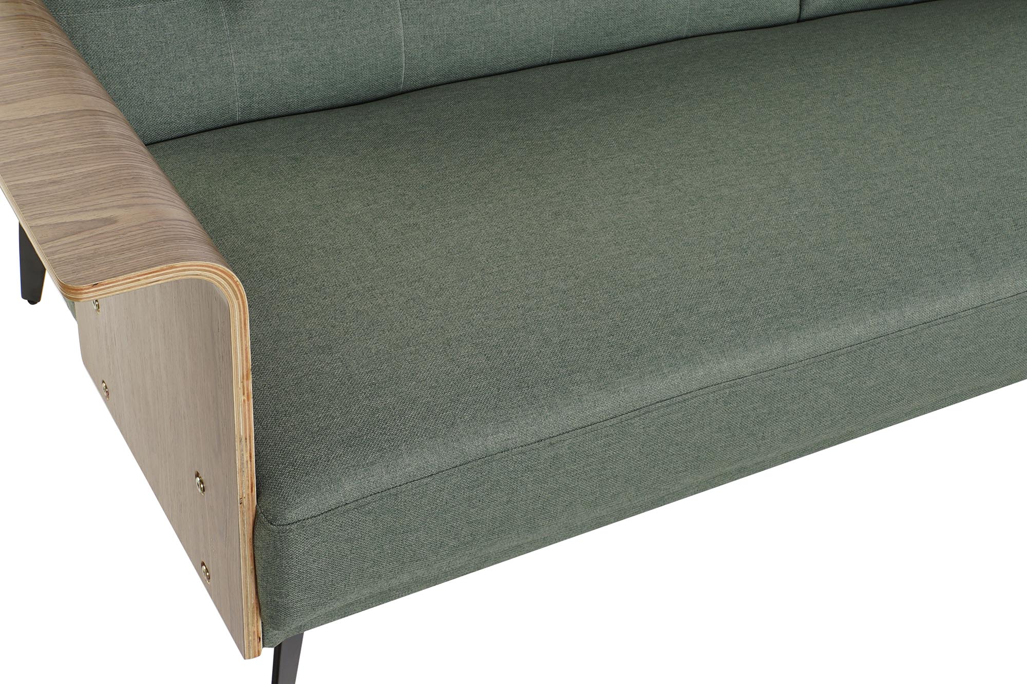Sofa cama eucalipto metal 203x87x81 verde