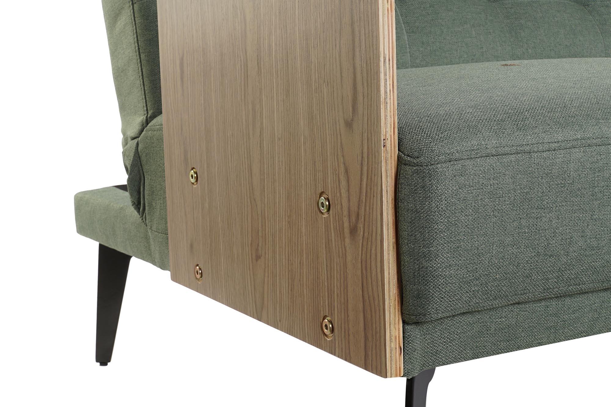 Sofa cama eucalipto metal 203x87x81 verde