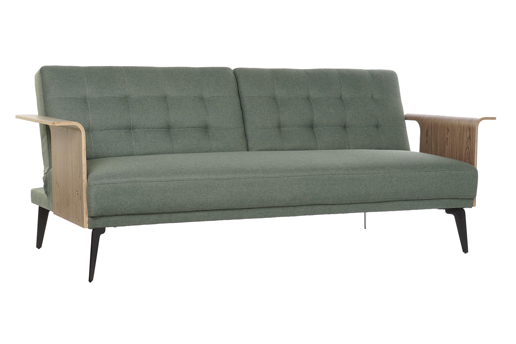 Sofa cama eucalipto metal 203x87x81 verde