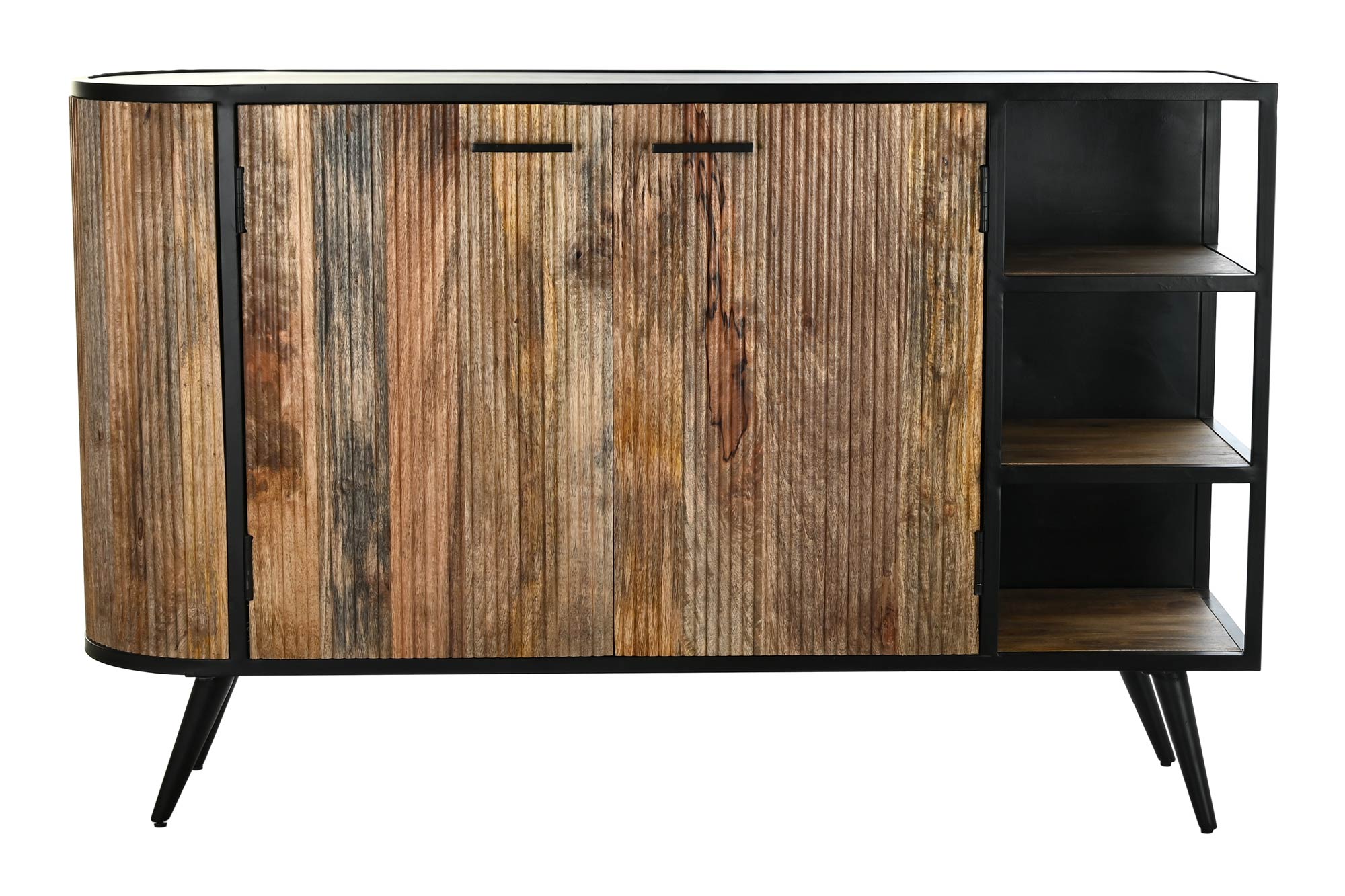 Buffet mango metal 145x40x90 natural marron