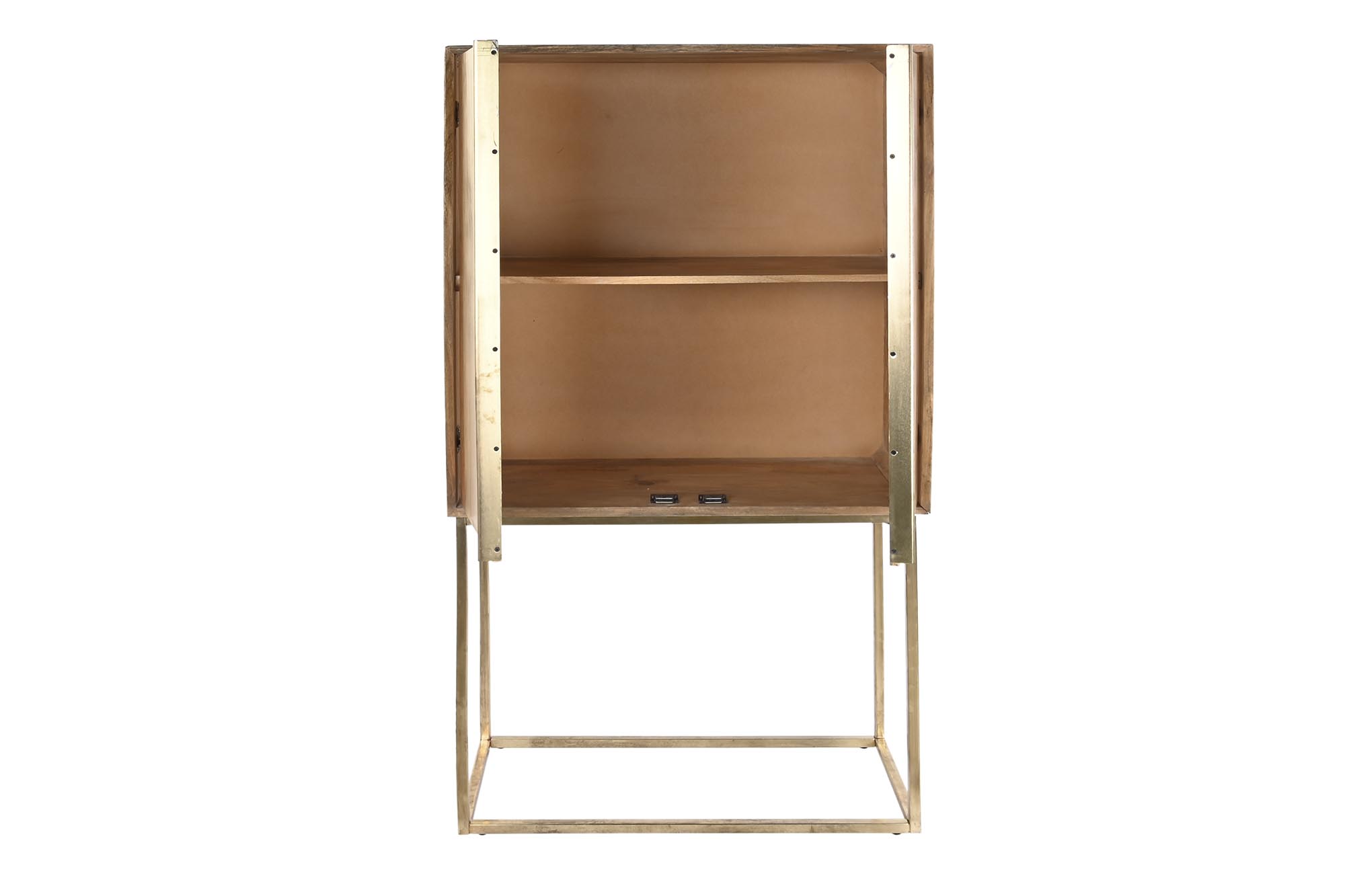 Aparador mango metal 84x43x152 marron claro
