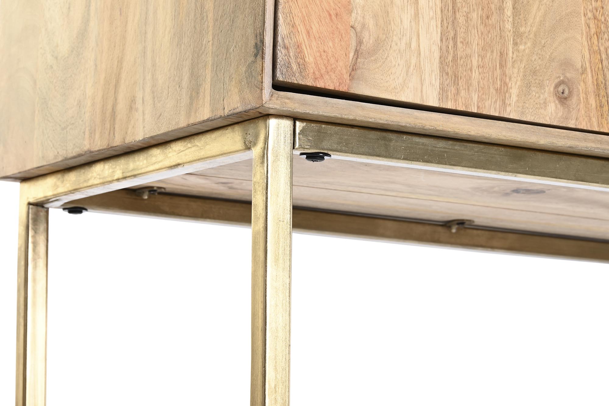 Aparador mango metal 84x43x152 marron claro