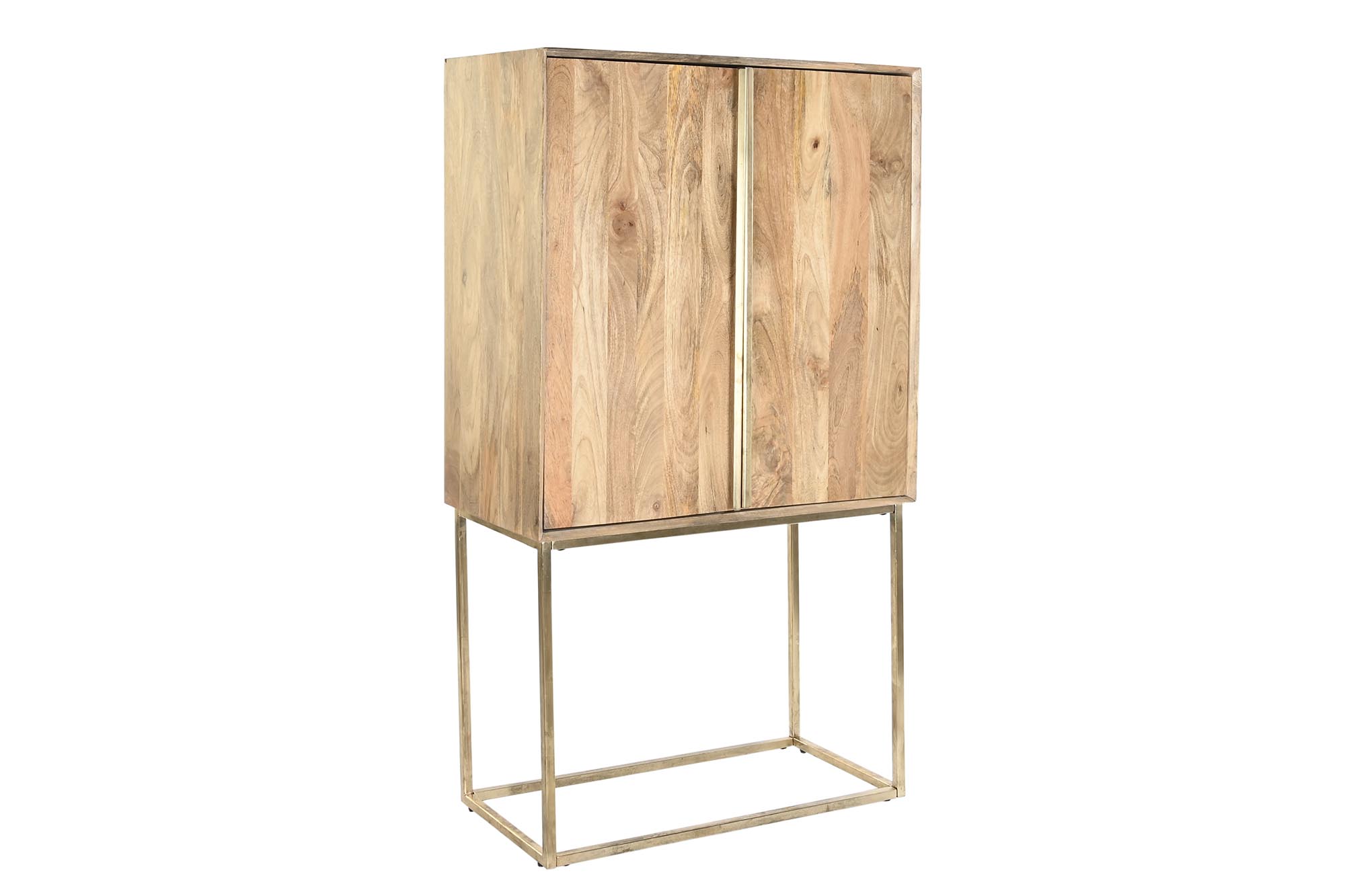 Aparador mango metal 84x43x152 marron claro