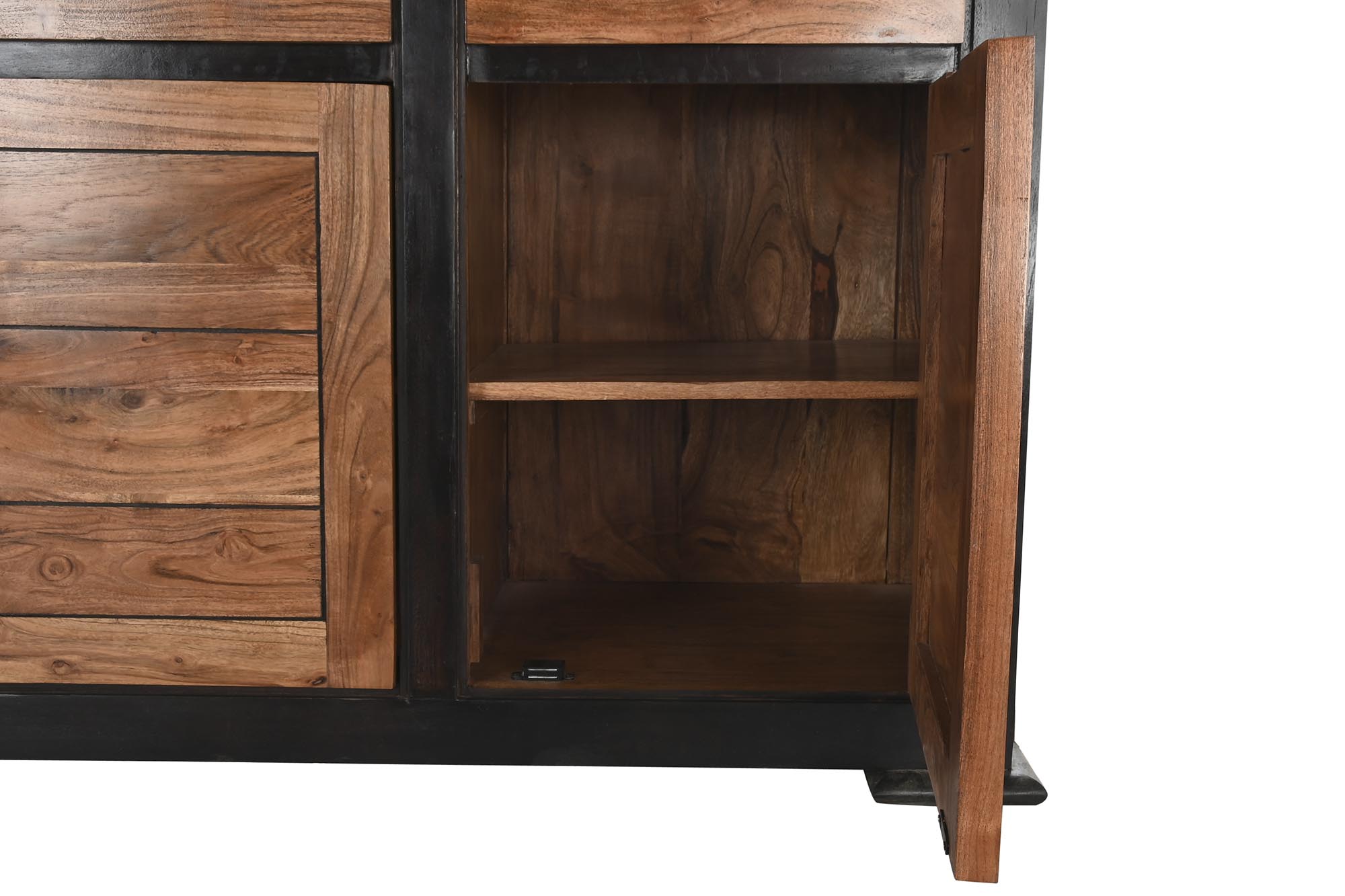Buffet acacia 200x45x86 negro