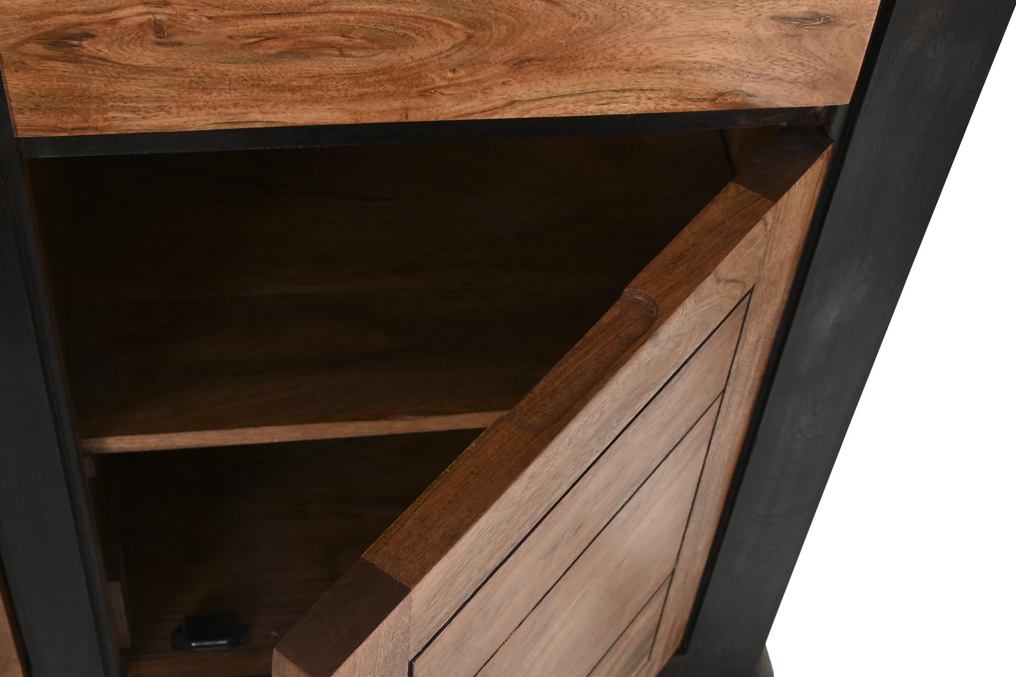 Buffet acacia 200x45x86 negro