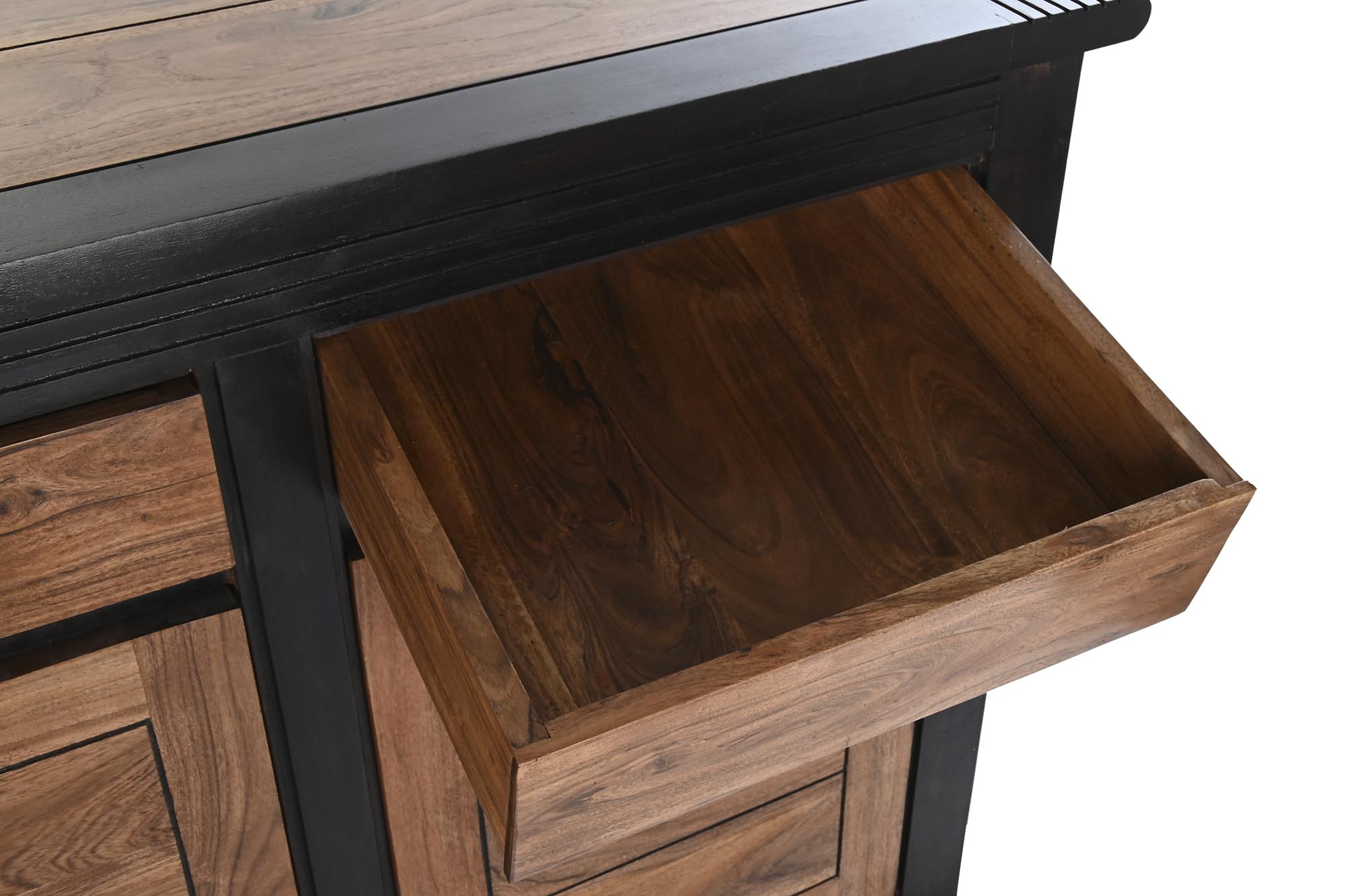 Buffet acacia 200x45x86 negro