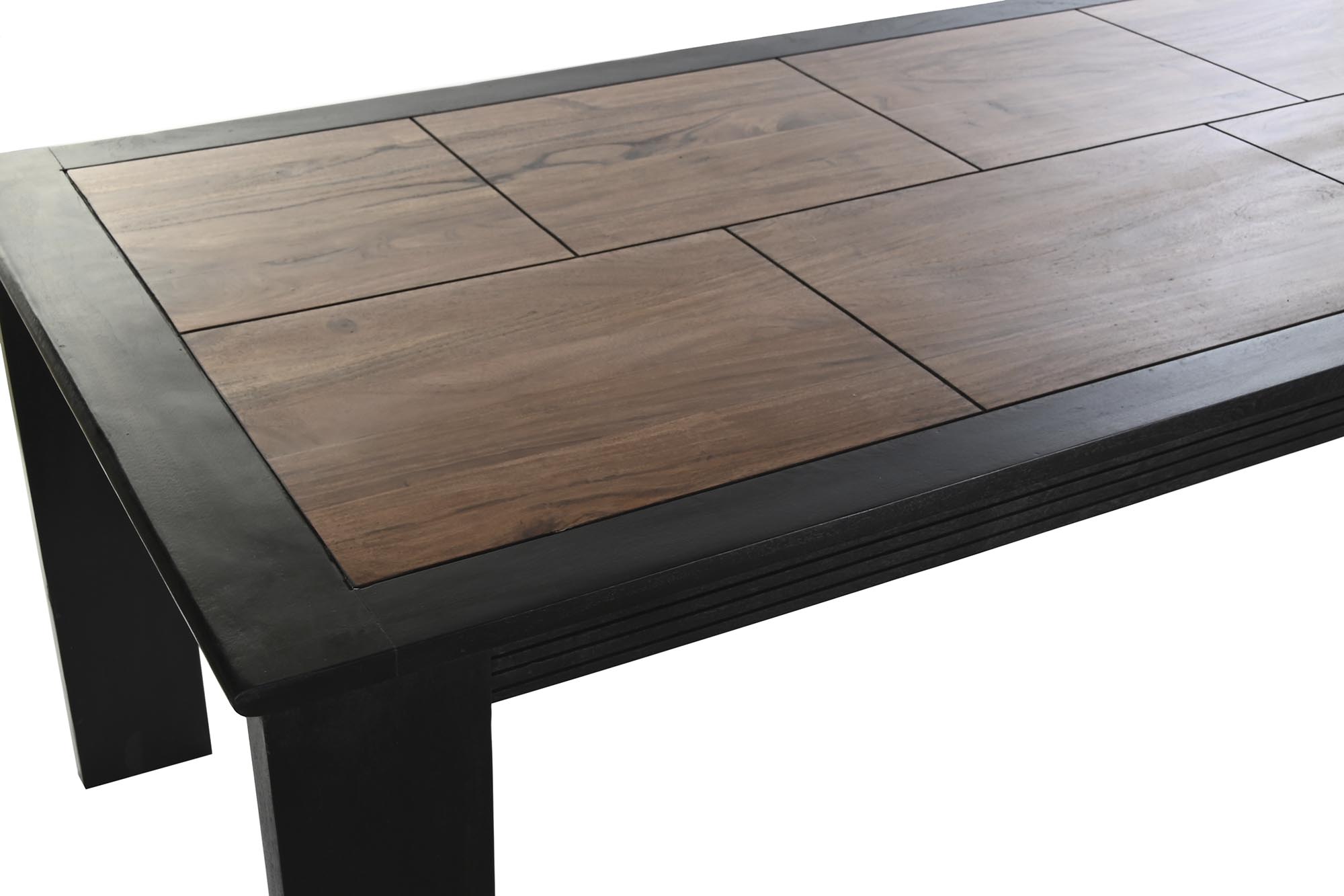 Mesa comedor acacia 180x90x76 marron oscuro