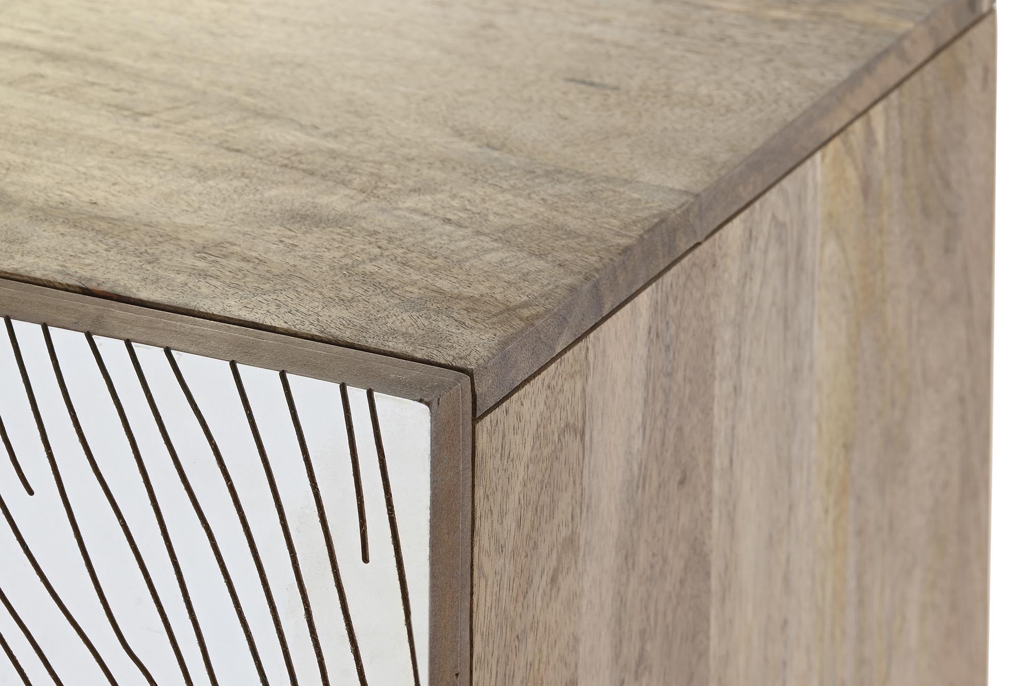 Buffet mango metal 177x45x75 hoja blanco