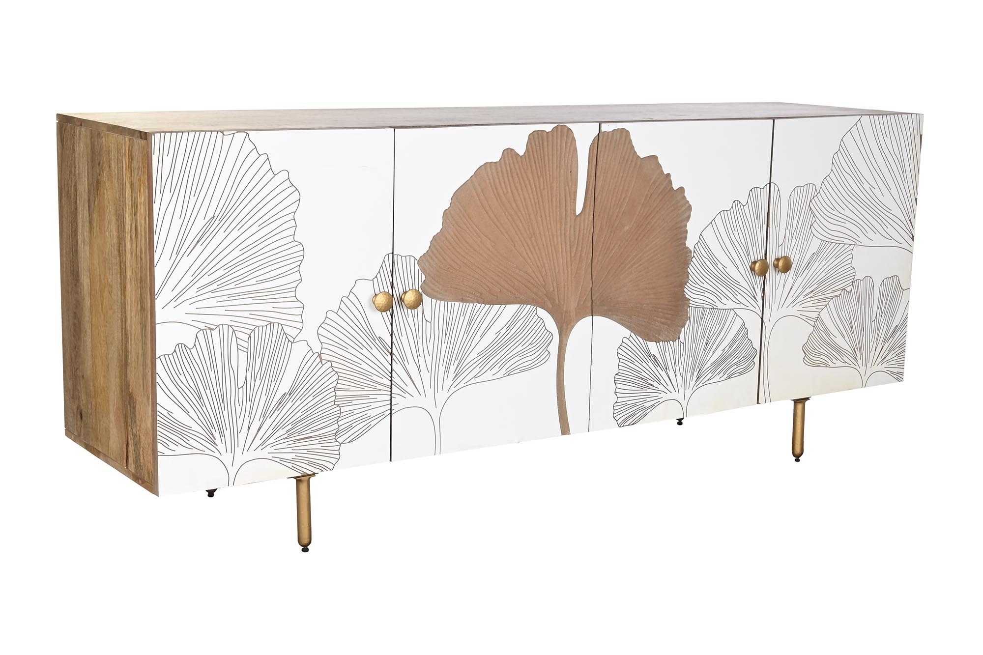Buffet mango metal 177x45x75 hoja blanco