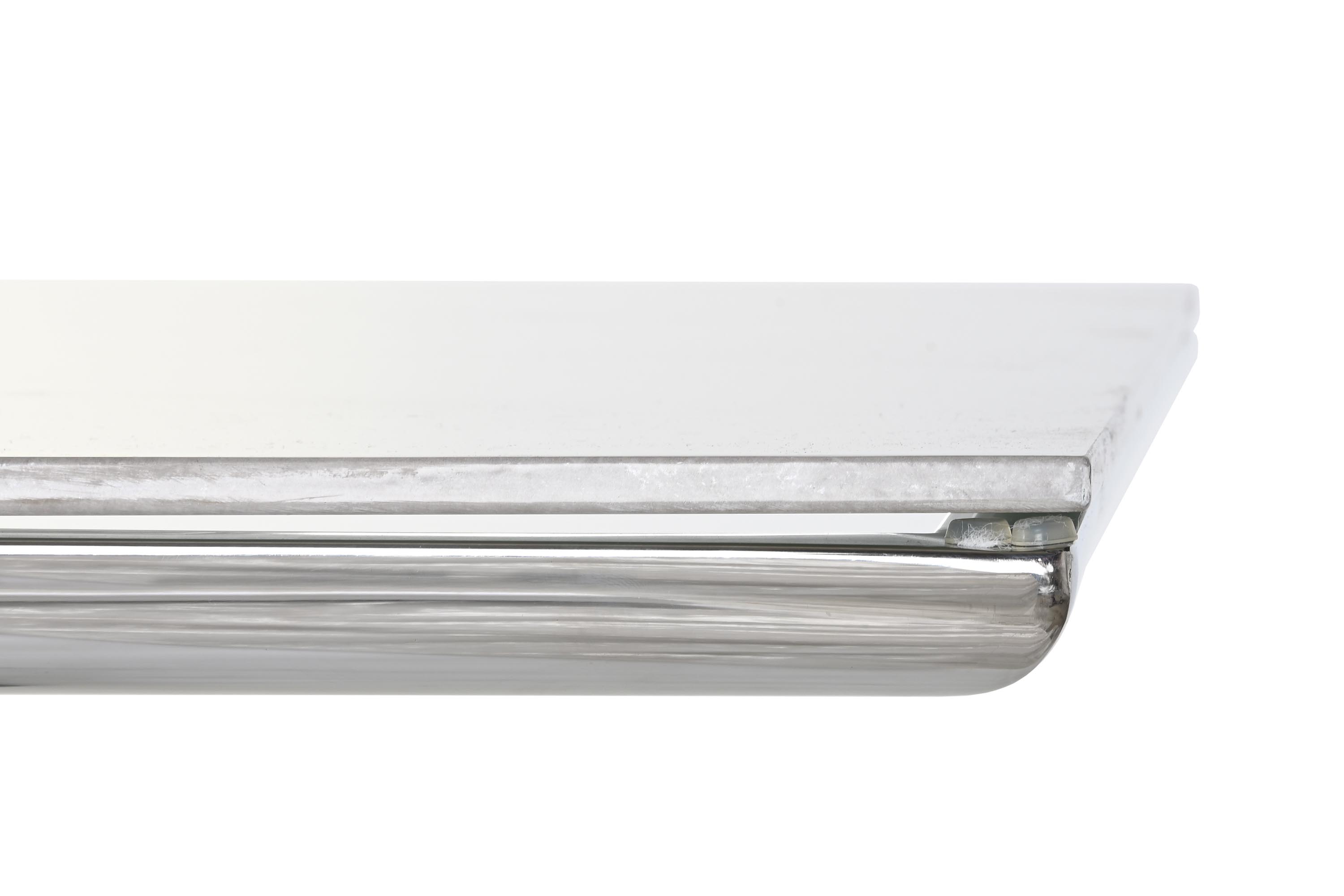 Mesa comedor acero cristal 180x90x75 simil marmol