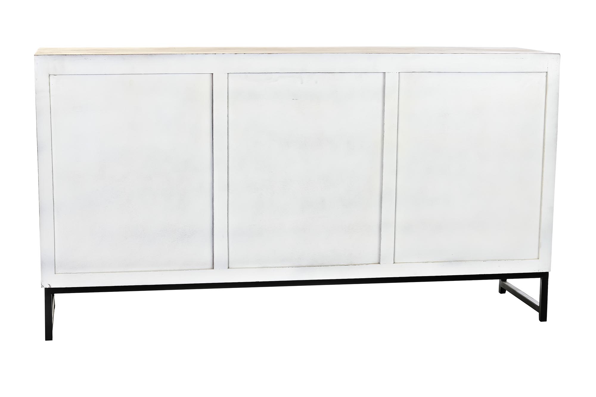 Buffet mango metal 150x38x80 mandala blanco