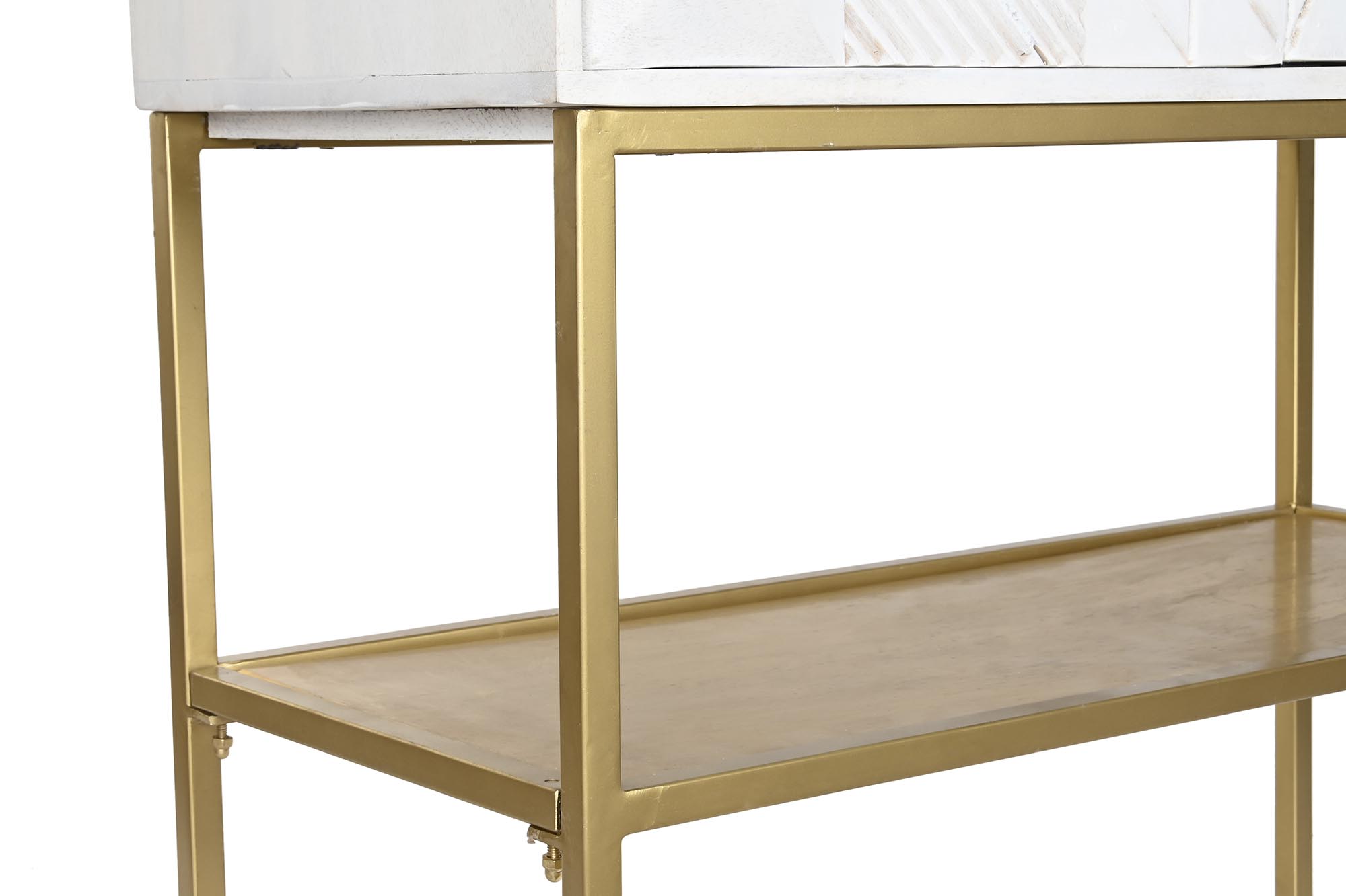 Aparador mango metal 91x44x152 blanco