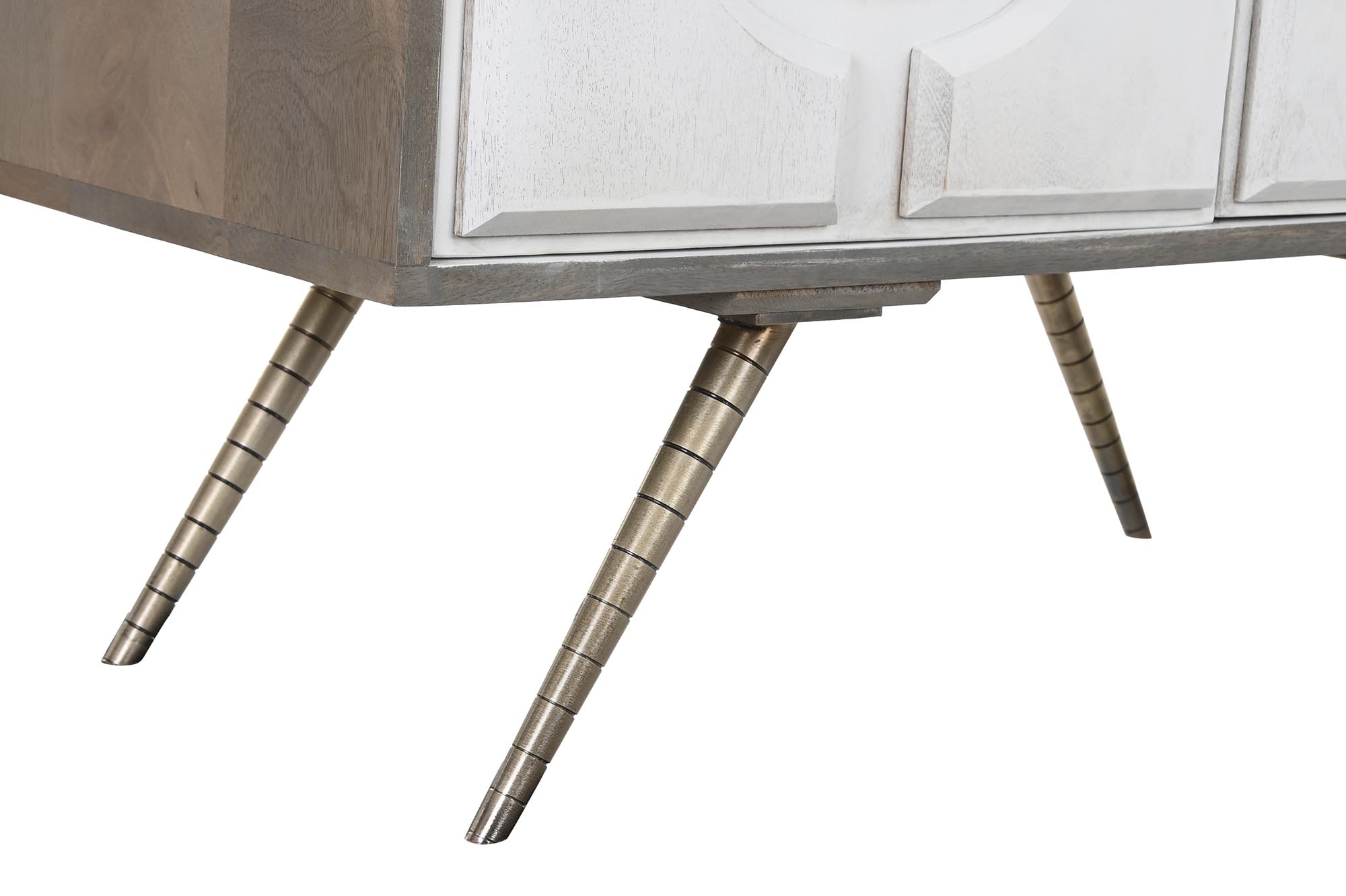 Aparador mango laton 93x41x114 rombo blanco